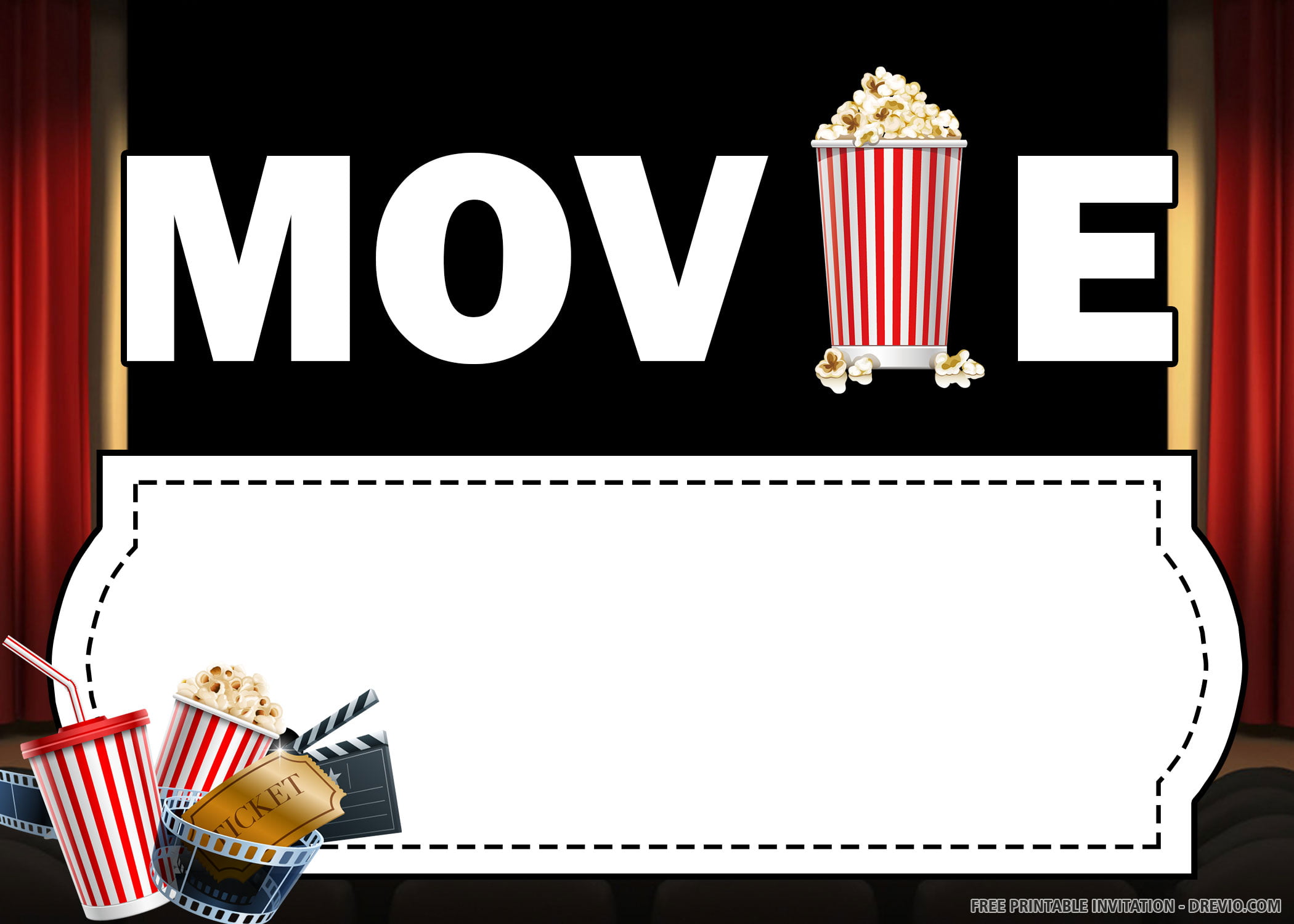 Free Printable Movie Invitation Templates Download Hundreds FREE