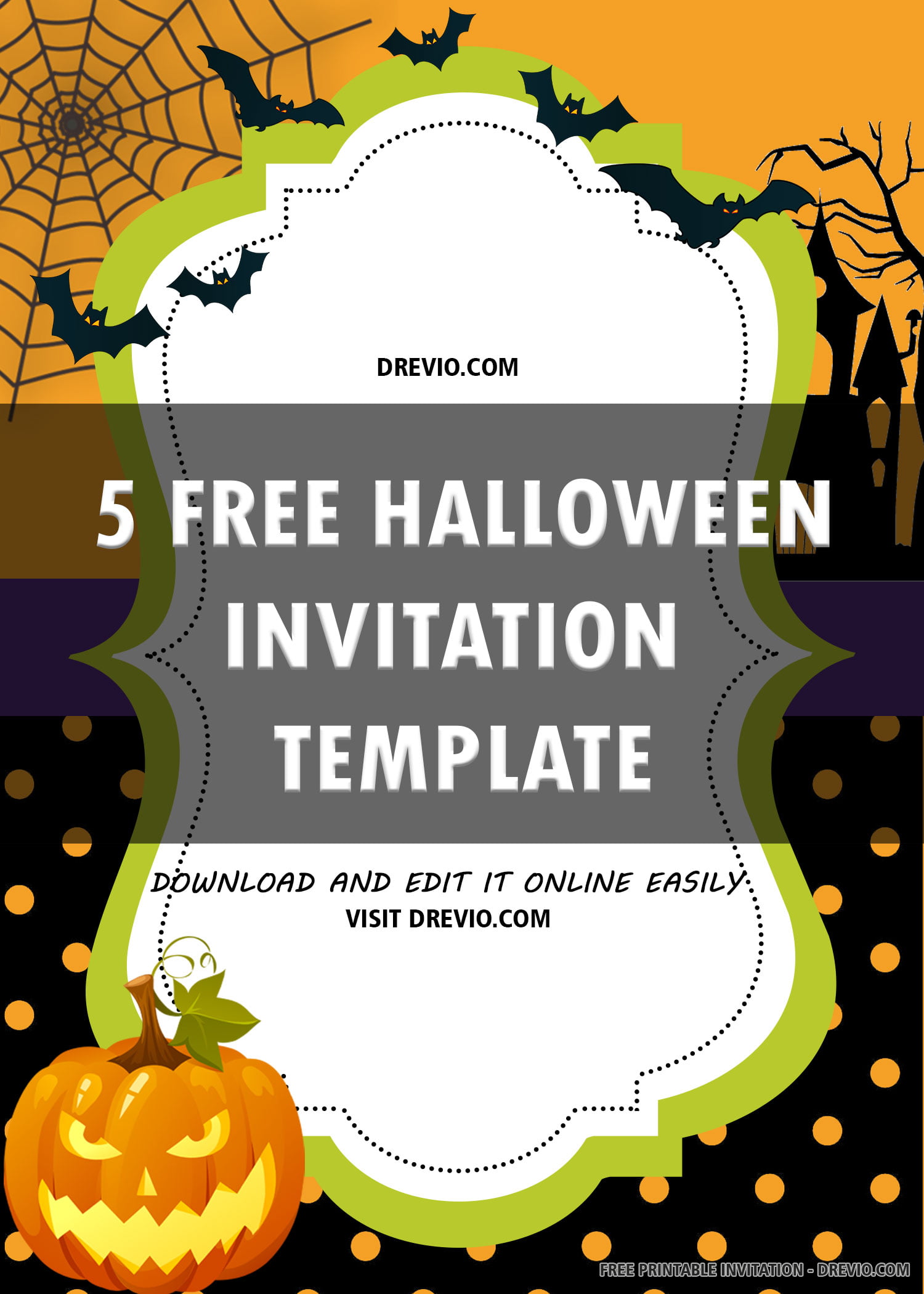 Free Printable Halloween Birthday Party Invitation Templates Download