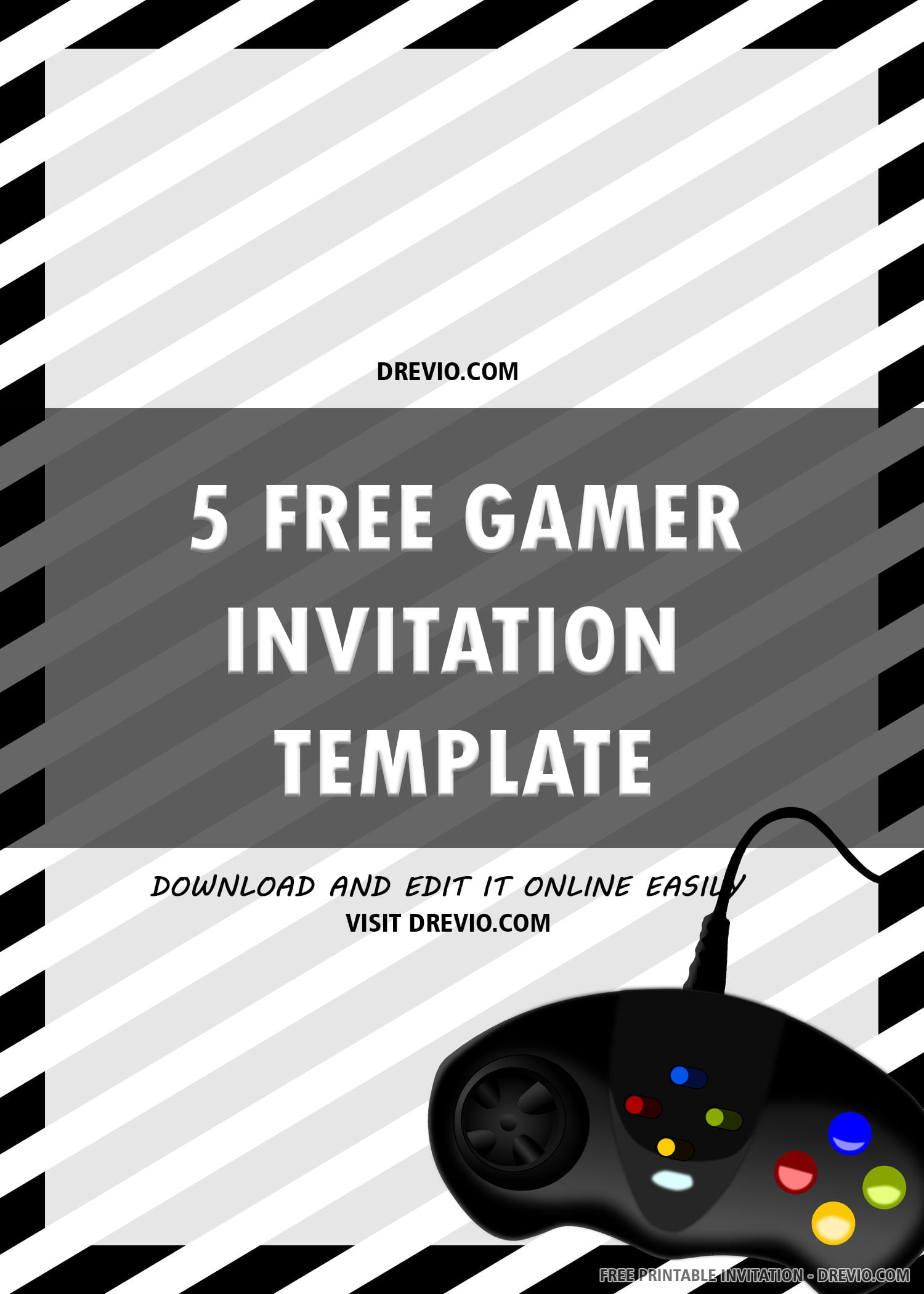 Free Printable Gamer Invitation Templates Download Hundreds FREE