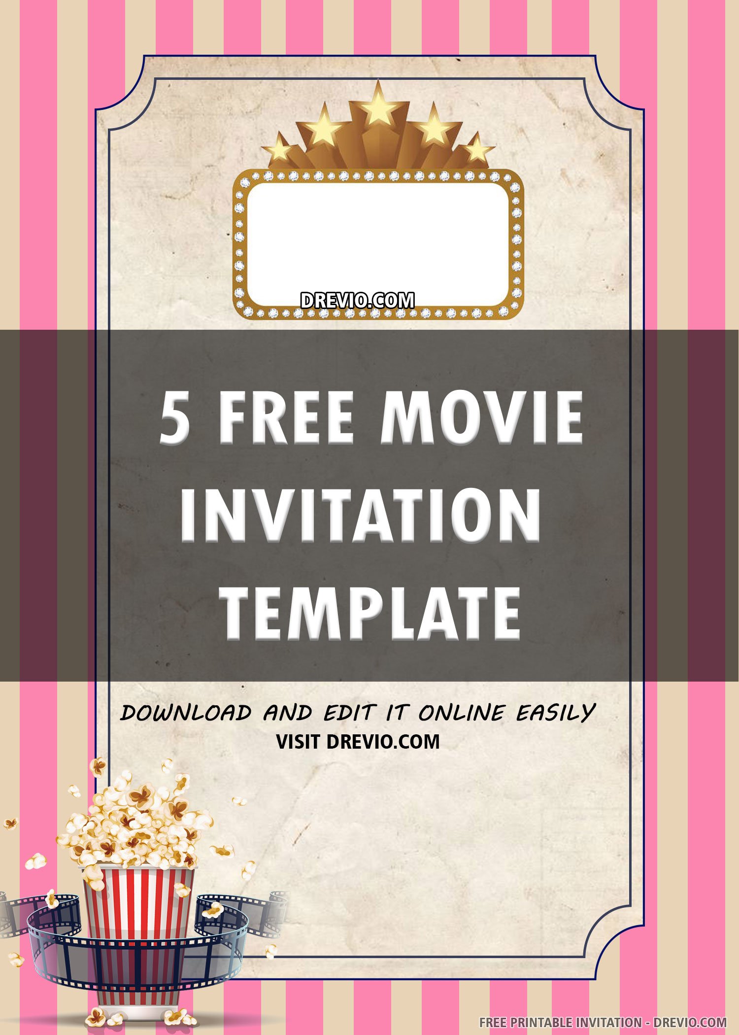 Movie Night Invitation Template Free from www.drevio.com