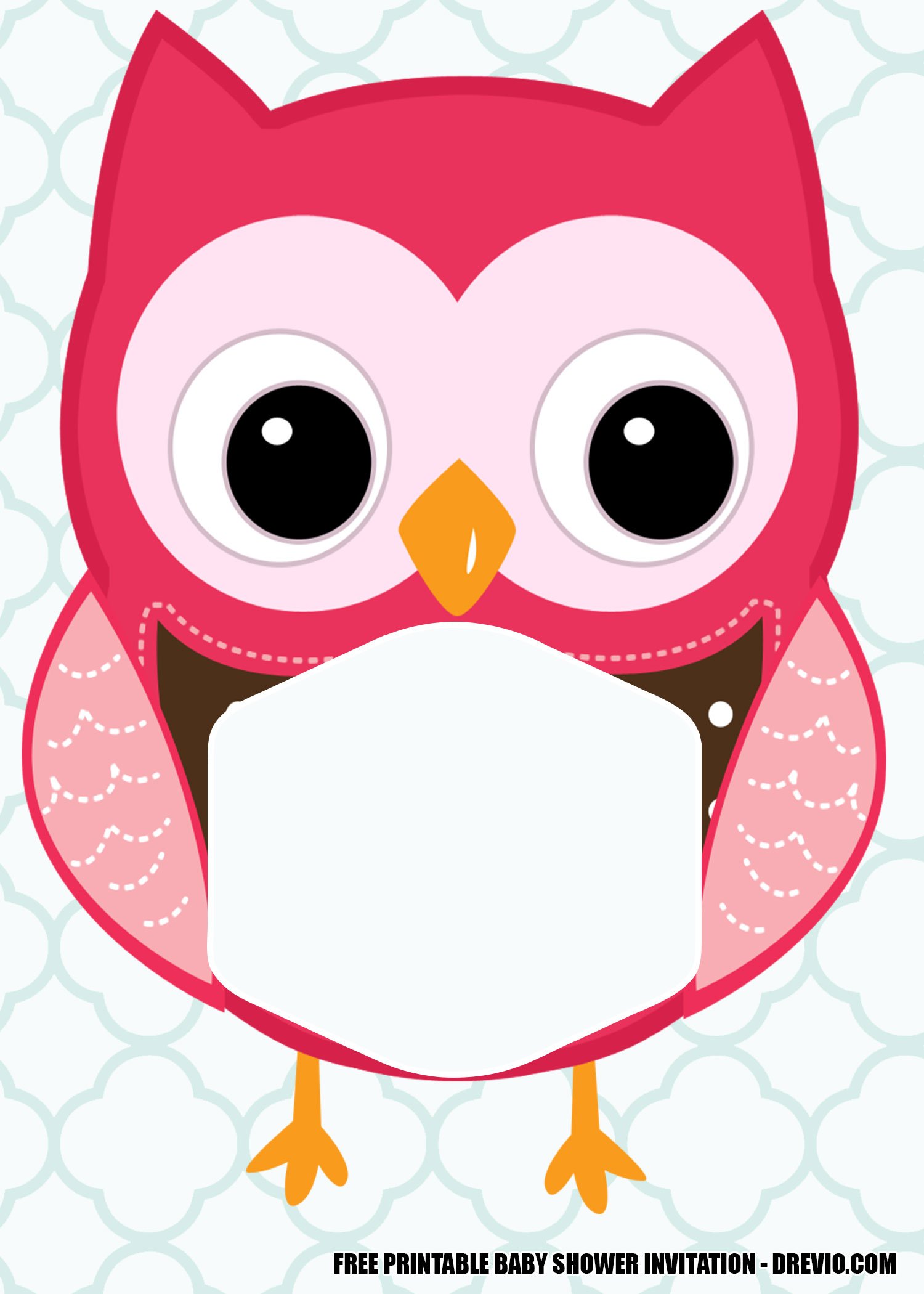 Sweet Pink Baby Birds Printable Baby Shower Invitation Editable PDF 