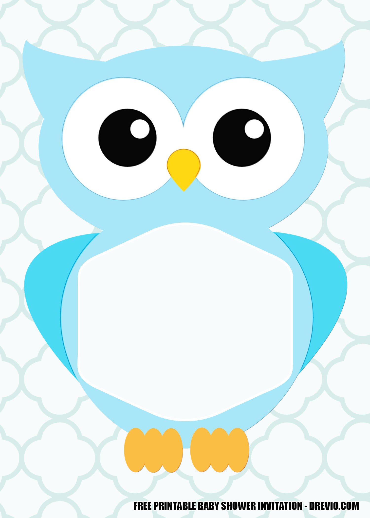 FREE Printable Owl Baby Shower Invitation Templates DREVIO