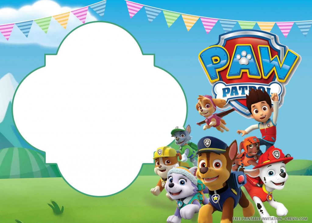 Free Printable Paw Patrol Birthday Invitation Template Download