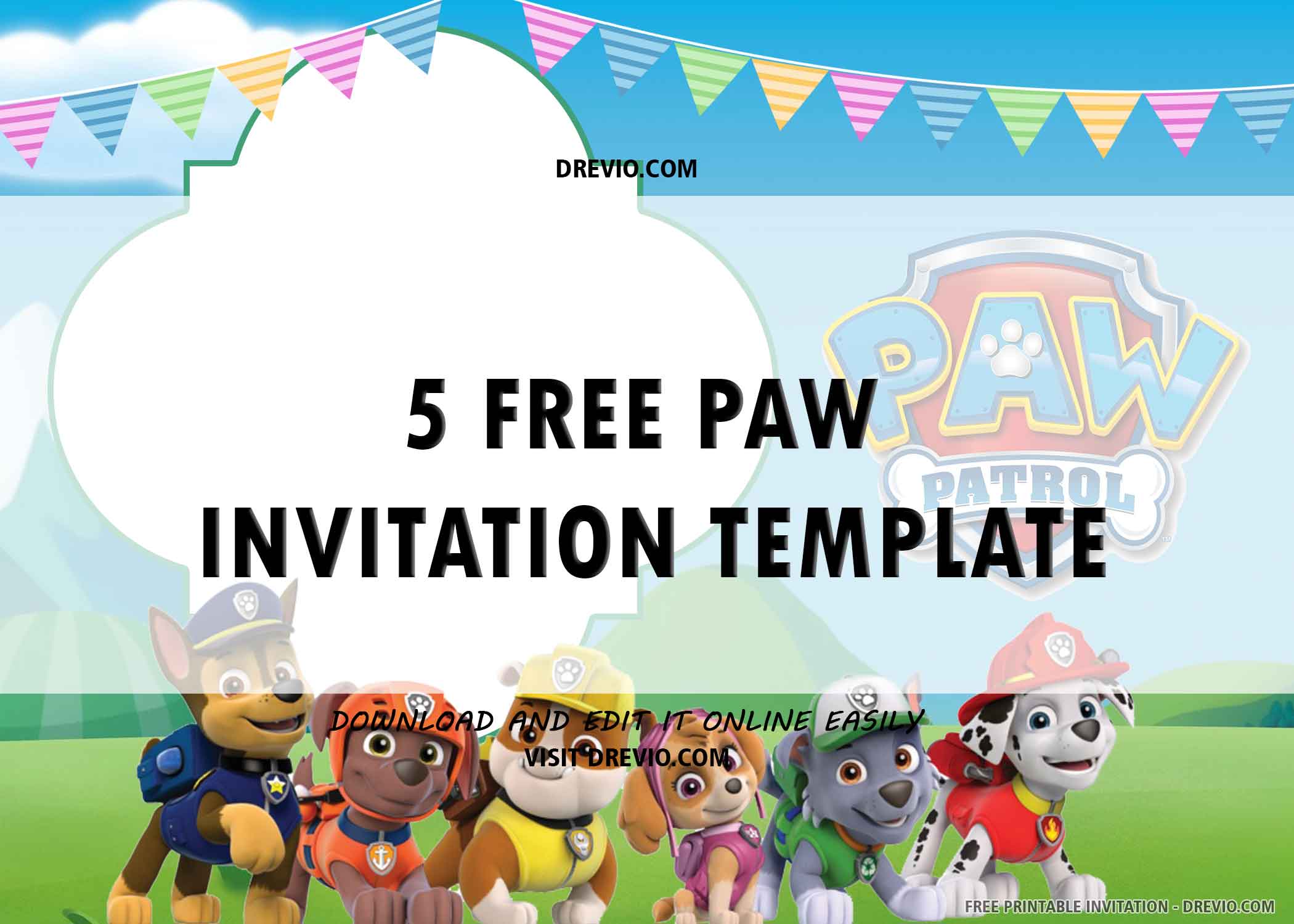 Free Printable Paw Patrol Birthday Invitation Template Download Hundreds Free Printable Birthday Invitation Templates