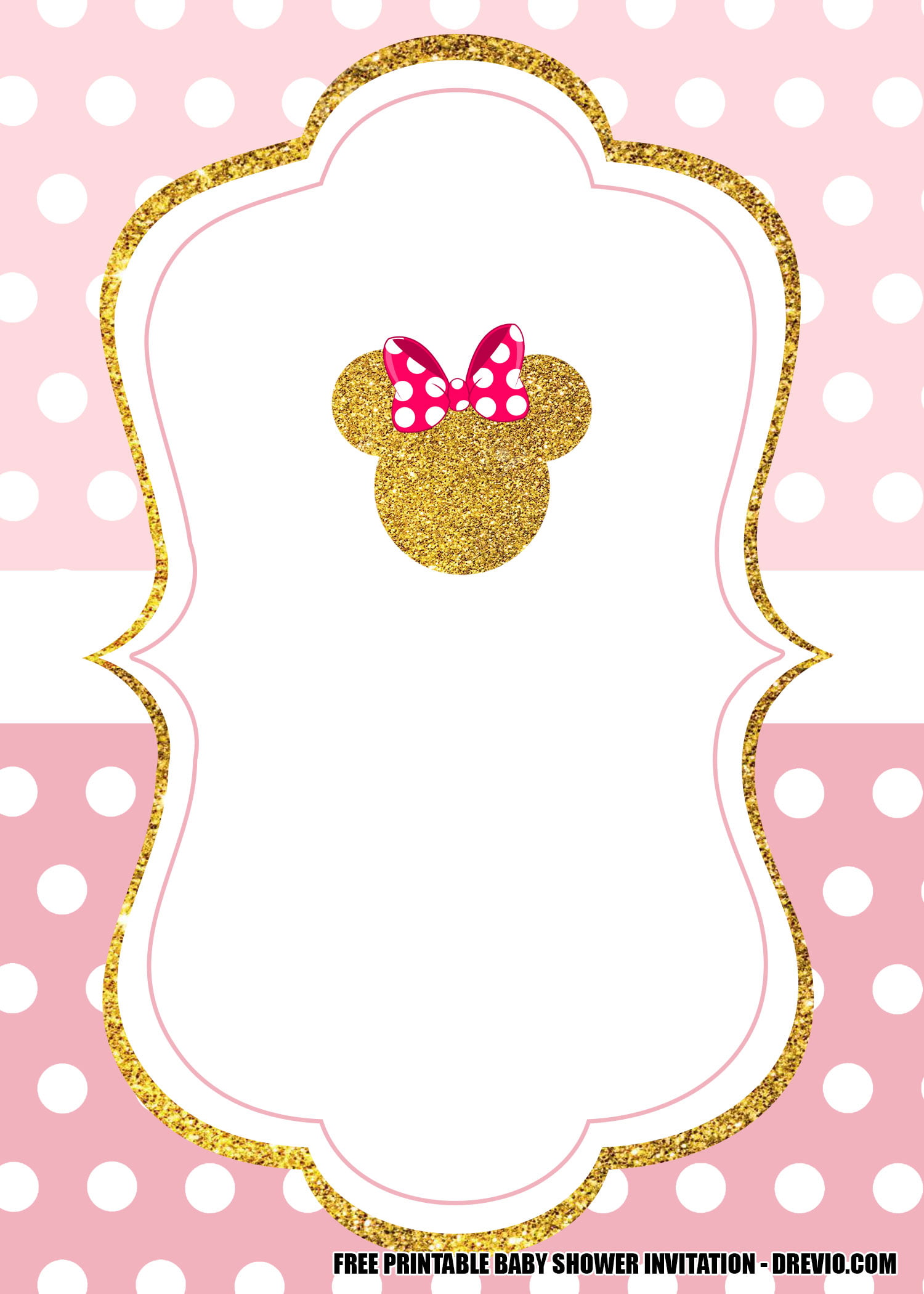 Free Minnie Mouse Pink And Gold Invitation Templates Download Hundreds Free Printable Birthday Invitation Templates