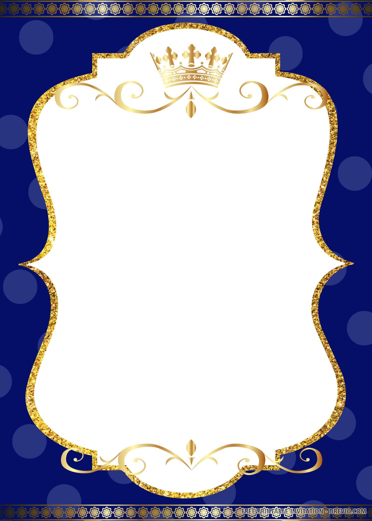 Royal Invitation Card Background Gold / Ornamental blue with gold