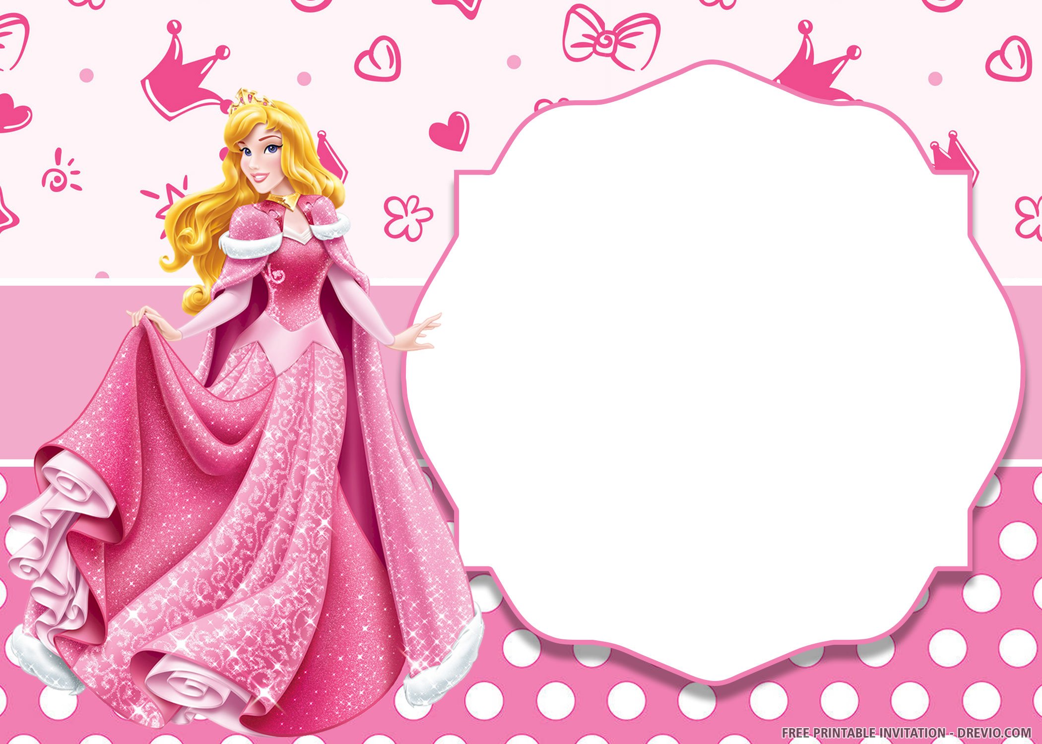 Free Printable Beautiful Princess Invitation TemplatesFREE PRINTABLE