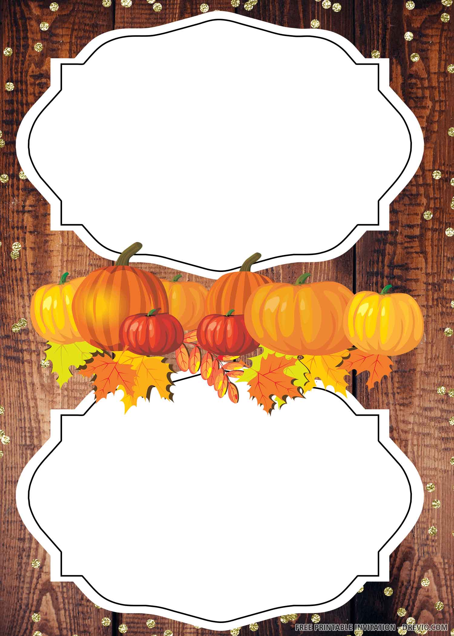 Blank Pumpkin Invitation Template