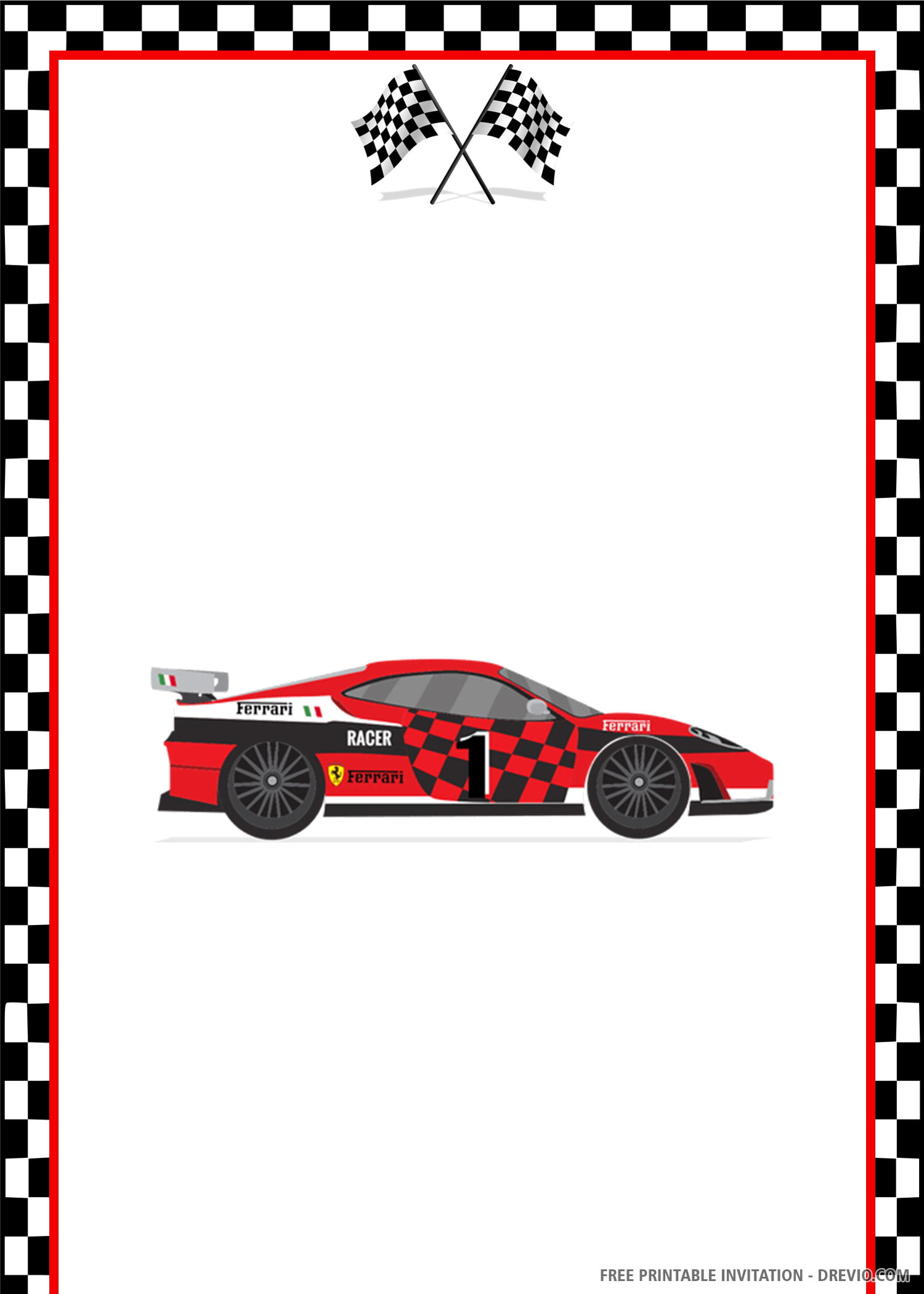 Race Car Printable Template