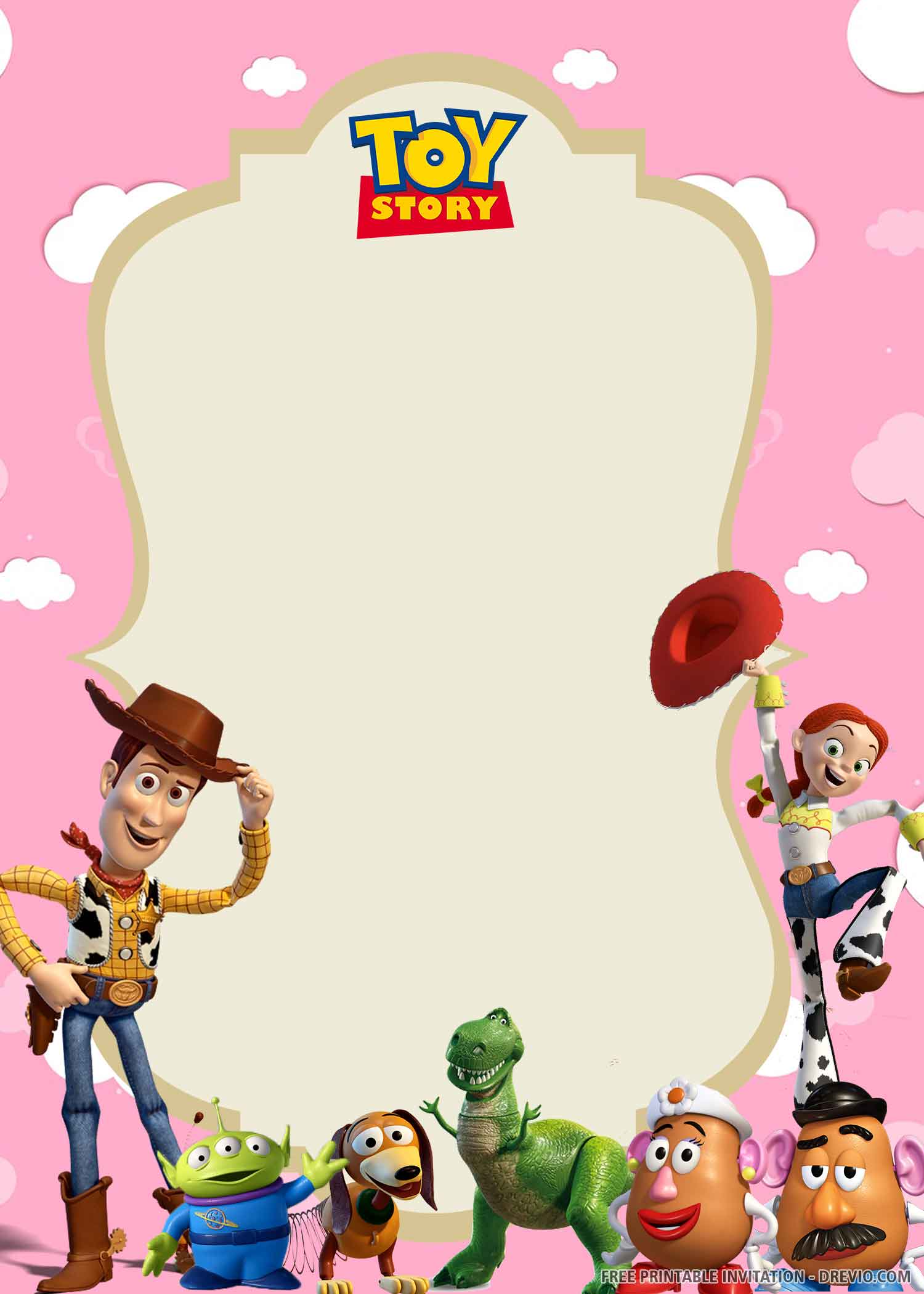  FREE PRINTABLE Toy Story Birthday Invitation Template Download Hundreds FREE PRINTABLE