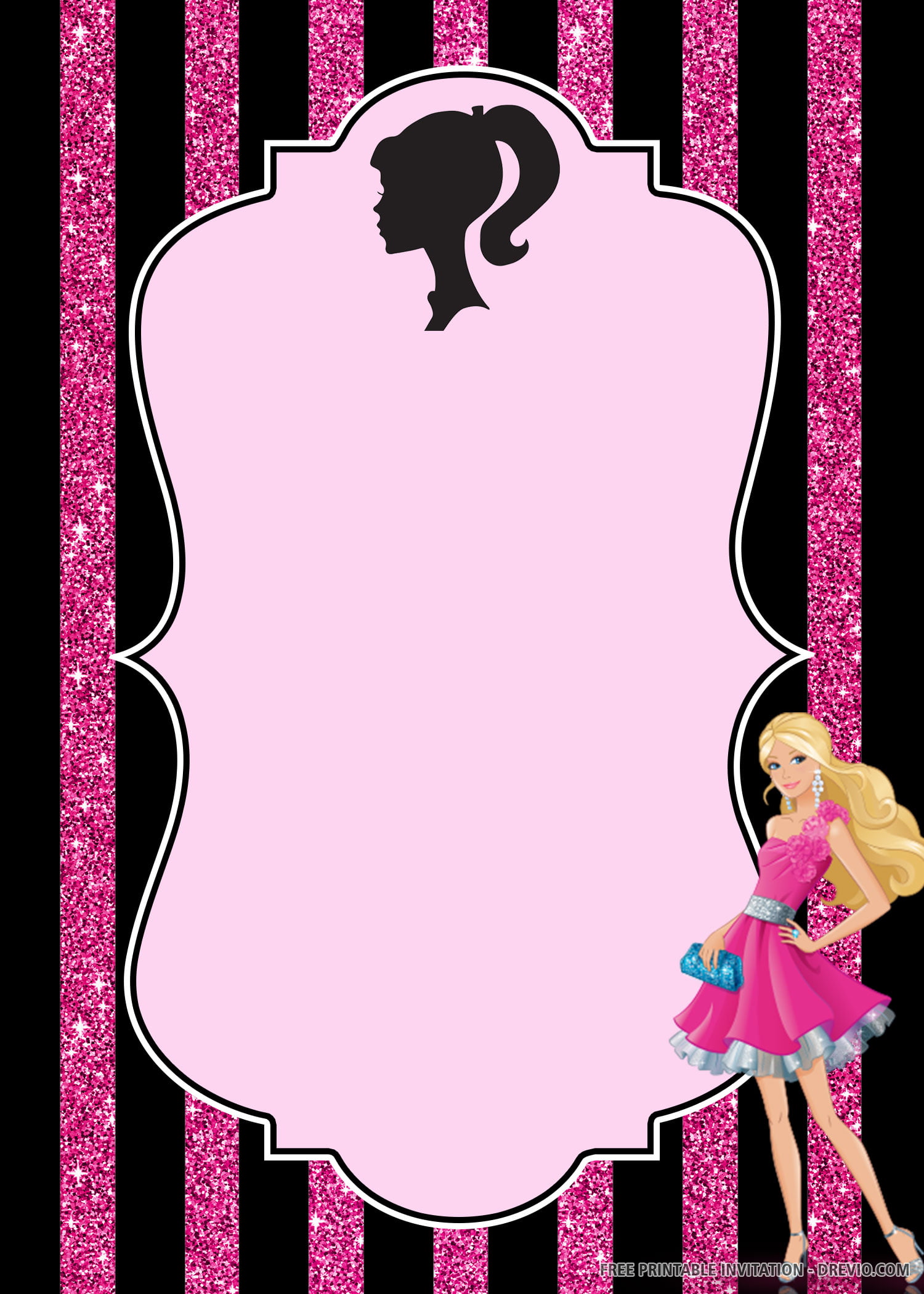 barbie invitation