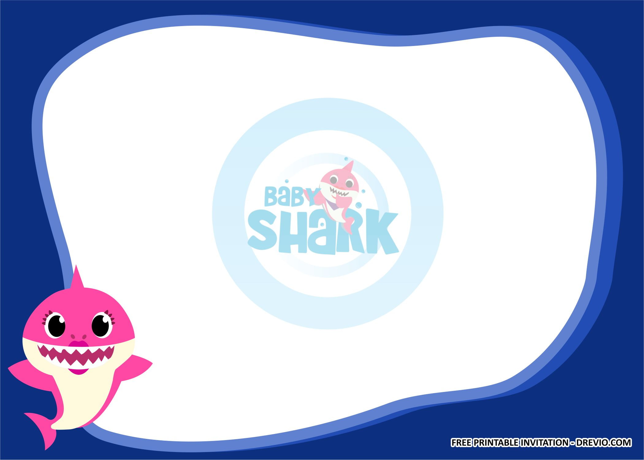 Free Printable Baby Shark Birthday Party Kits Templates Drevio