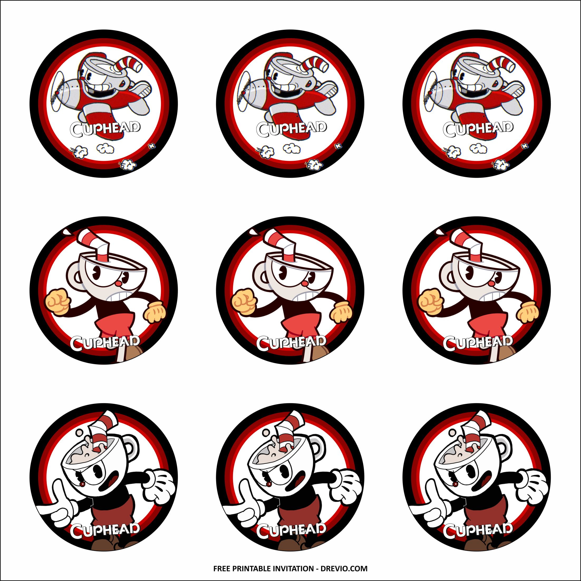 Free Printable Cuphead Birthday Party Kits Templates Free With