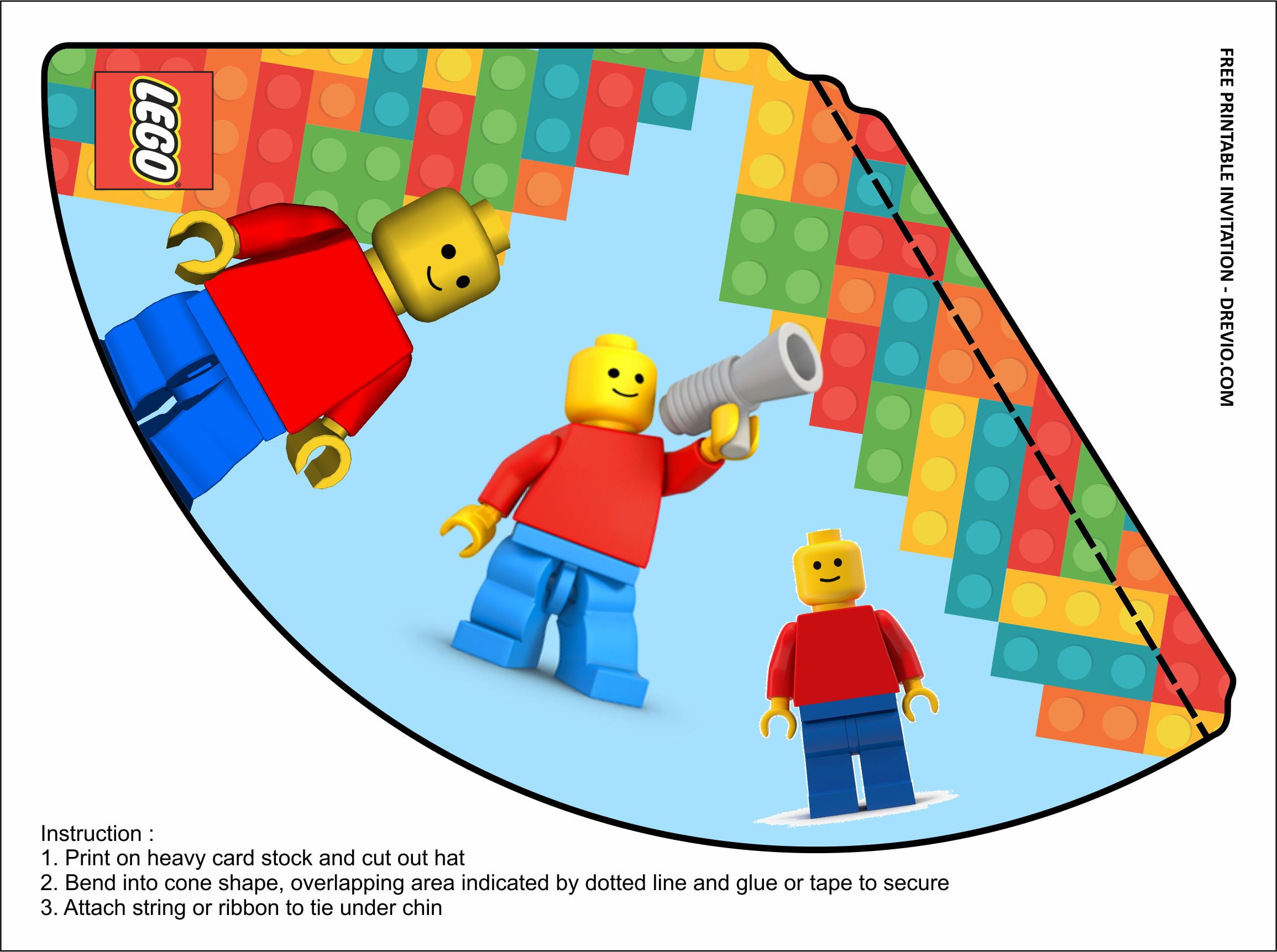 (FREE PRINTABLE) LEGO Birthday Party Kits Templates Download