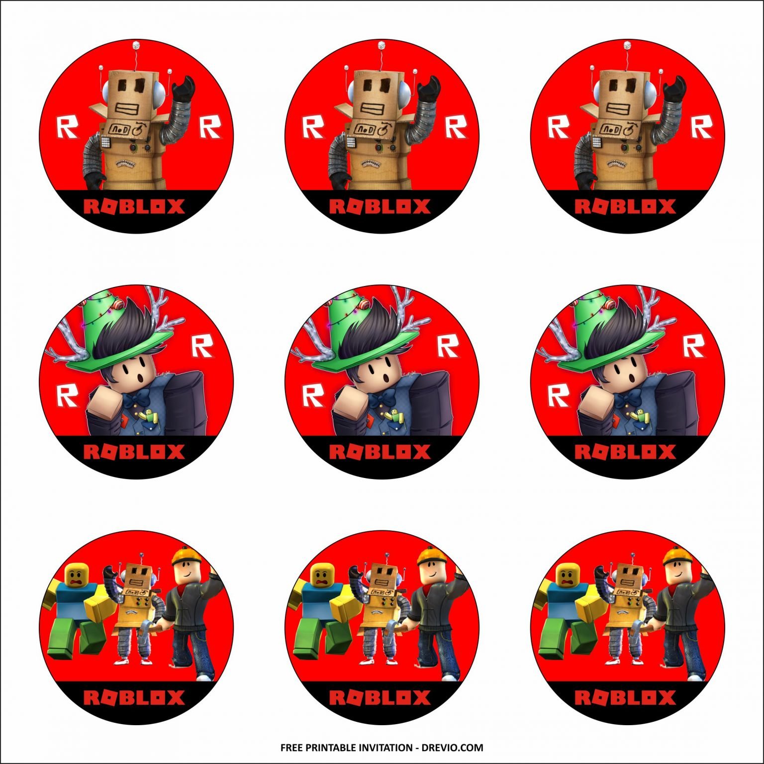 Roblox Cupcake Toppers Templates Download Hundreds FREE PRINTABLE