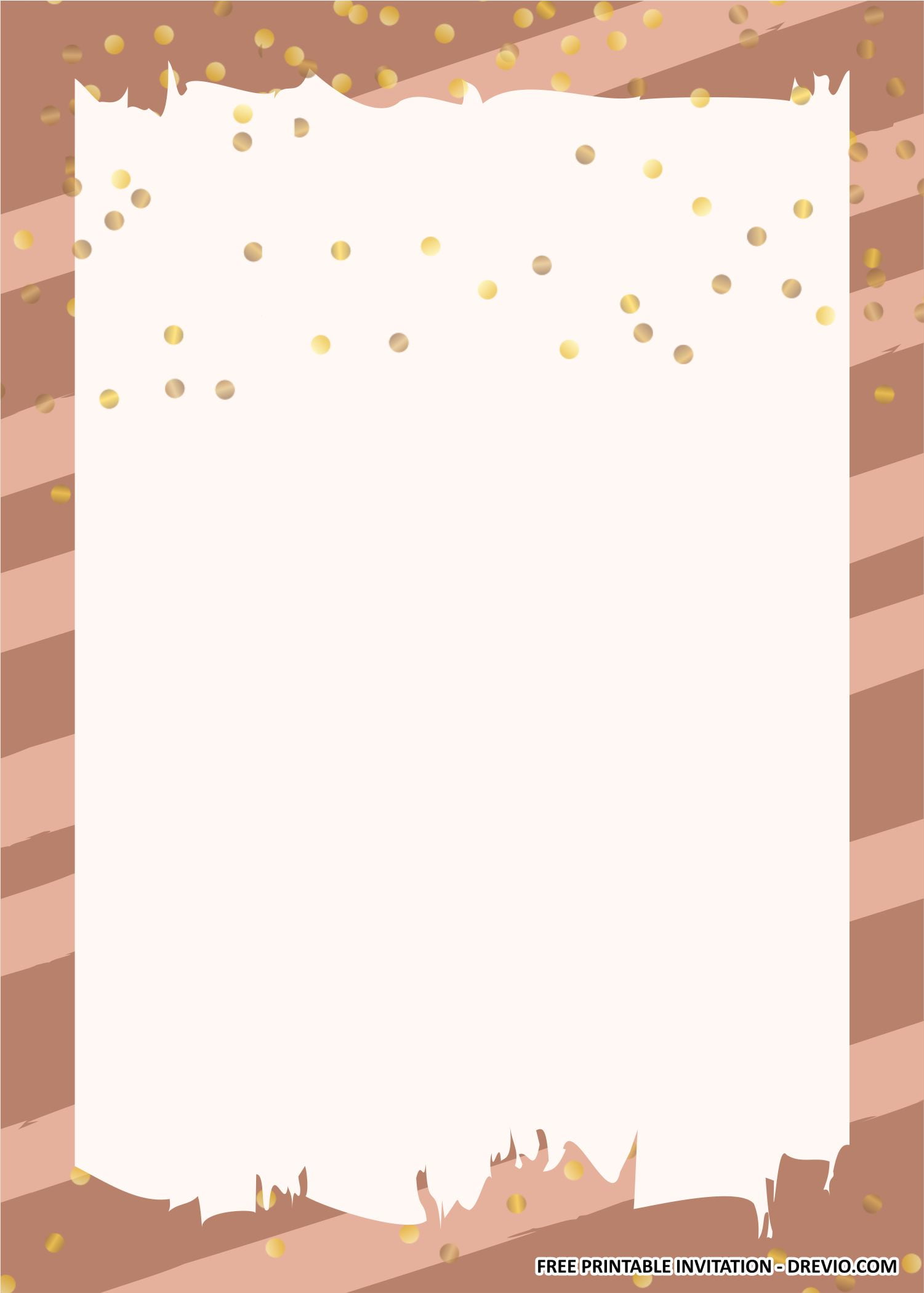 (FREE PRINTABLE) Rose Gold Confetti Birthday Party Kits Templates