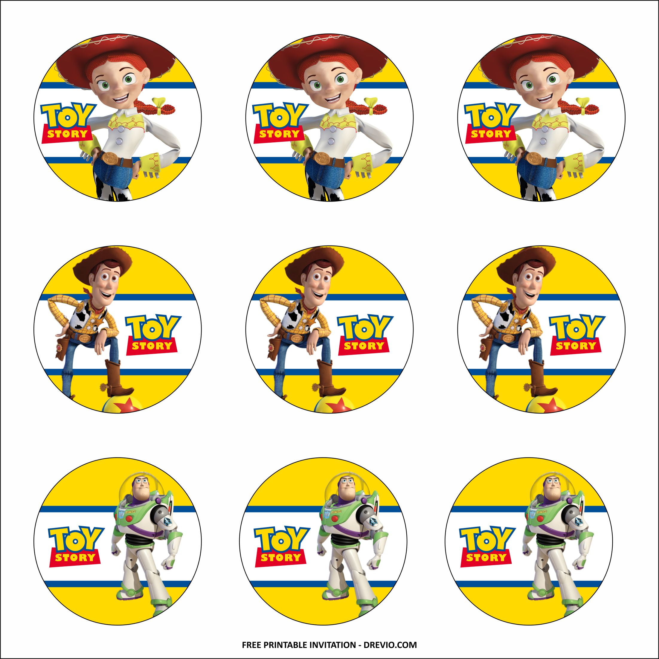 (FREE PRINTABLE) Toy Story Birthday Party Kits Template Download