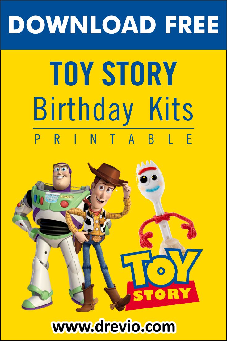 (FREE PRINTABLE) Toy Story Birthday Party Kits Template Download