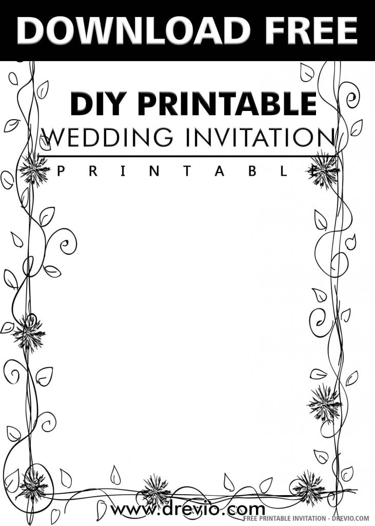 (FREE PRINTABLE) DIY Printable Wedding Invitation