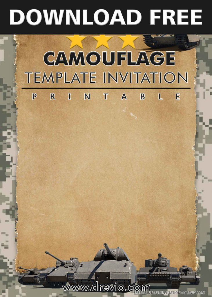 Free Printable Military Birthday Invitations