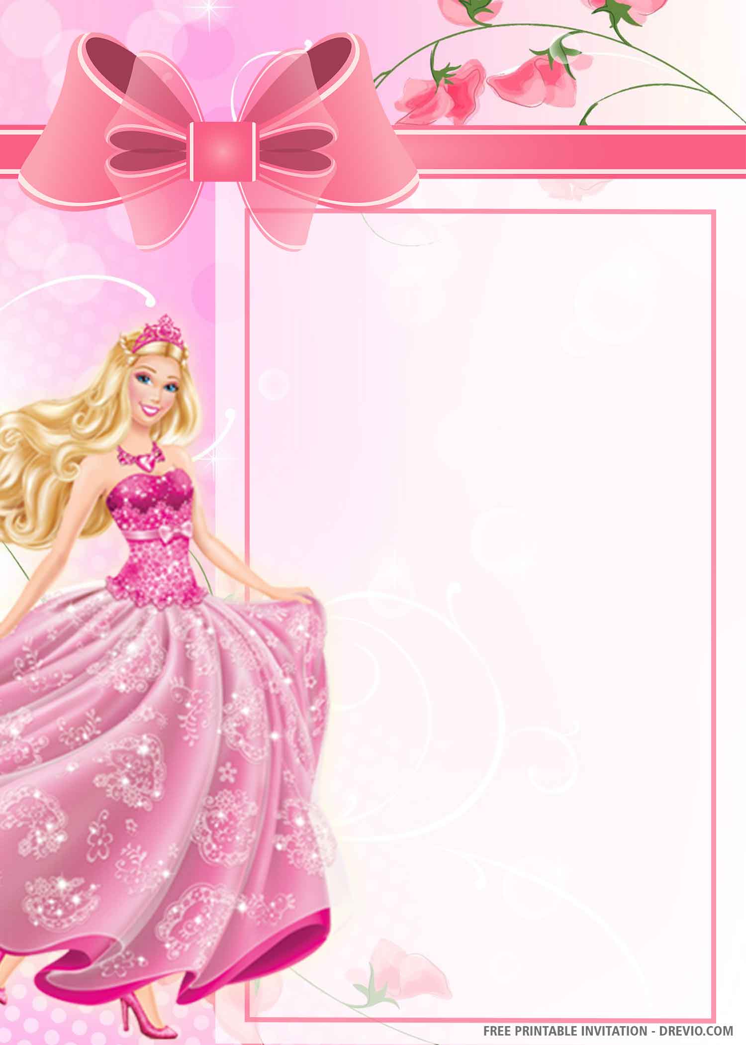 (FREE PRINTABLE) - Barbie Dream House Birthday Invitation ...