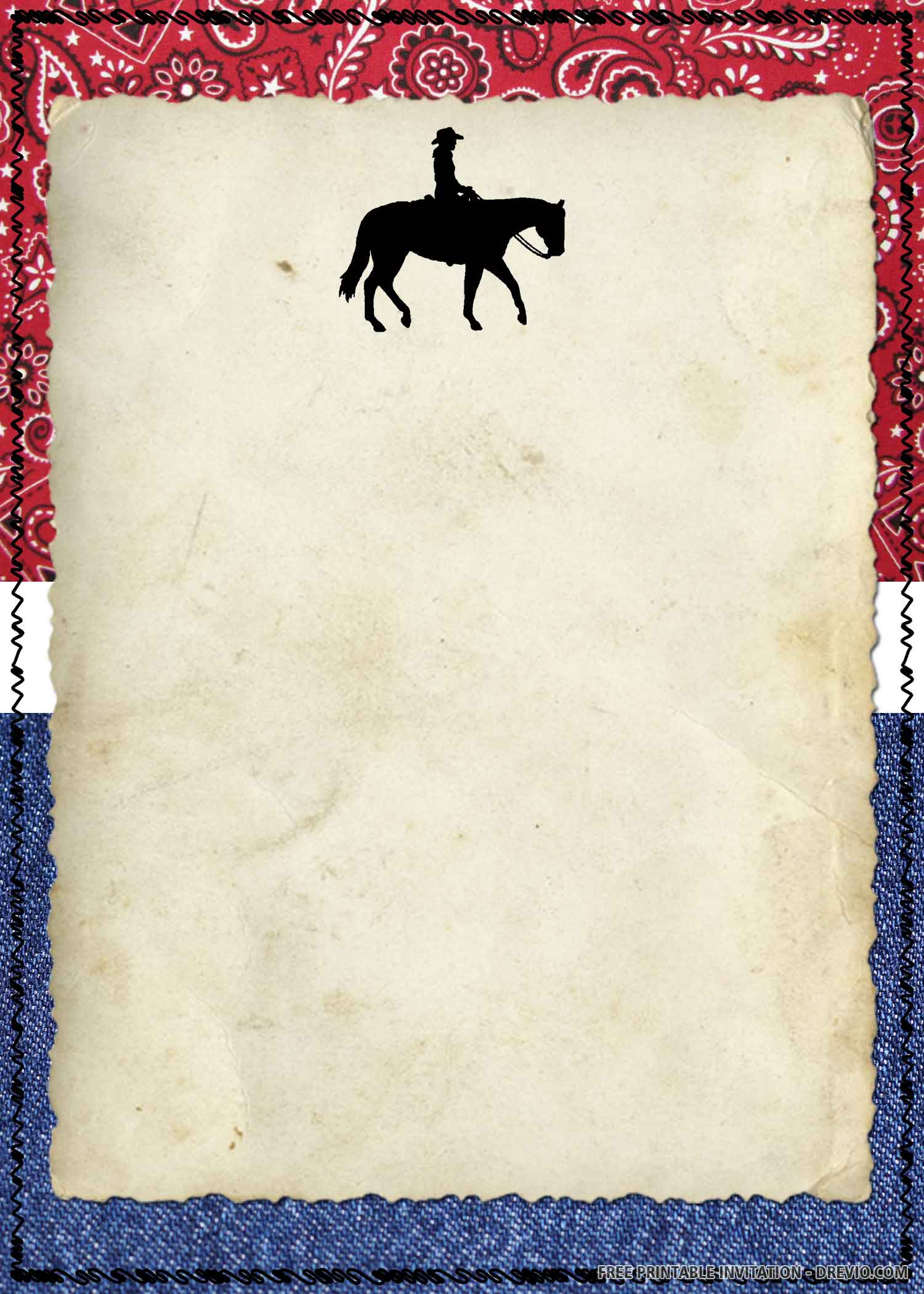 Western Party Invitation Template Free