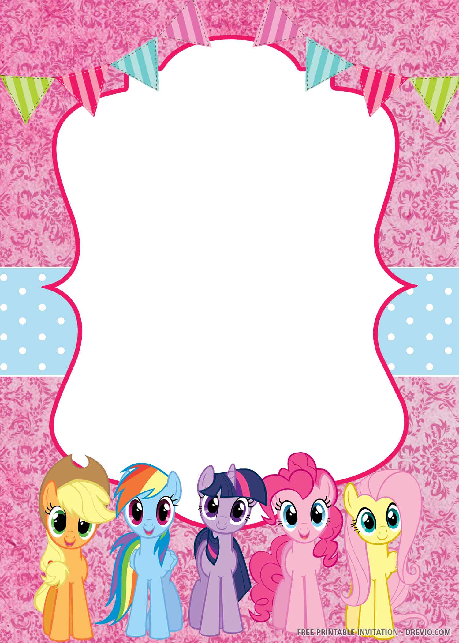 My Little Pony Party Invites Printable Free Printable Templates