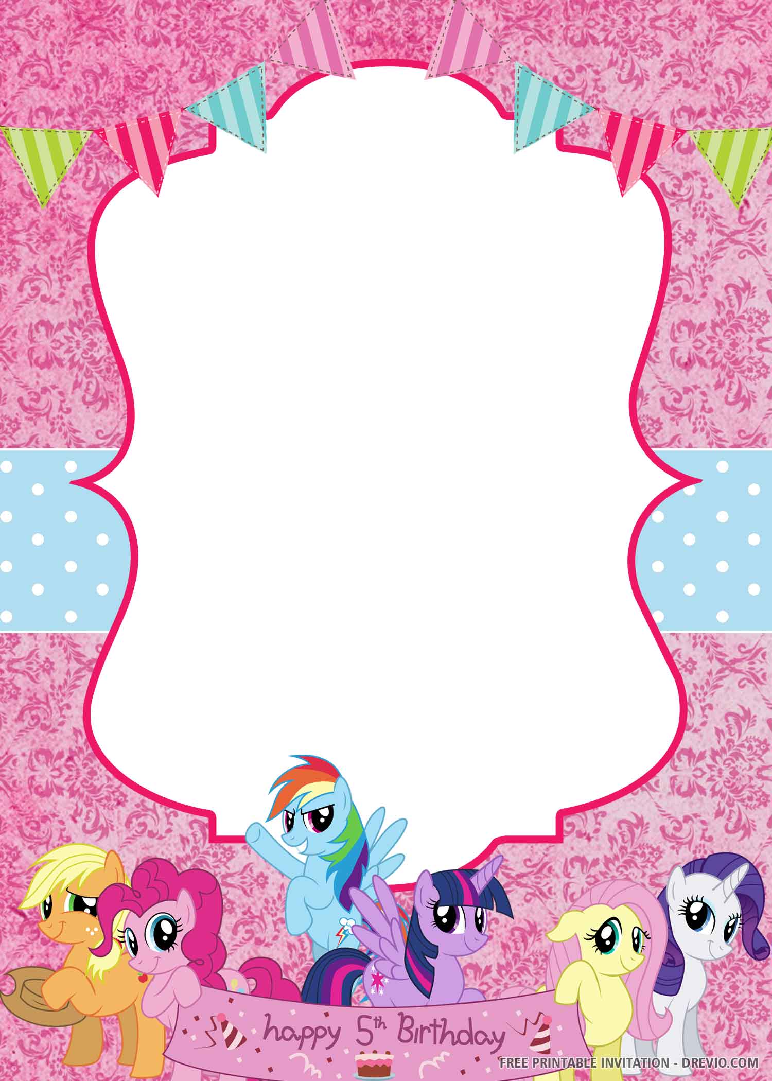 You Print! Custom My Little Pony Party Invitation Personalized 