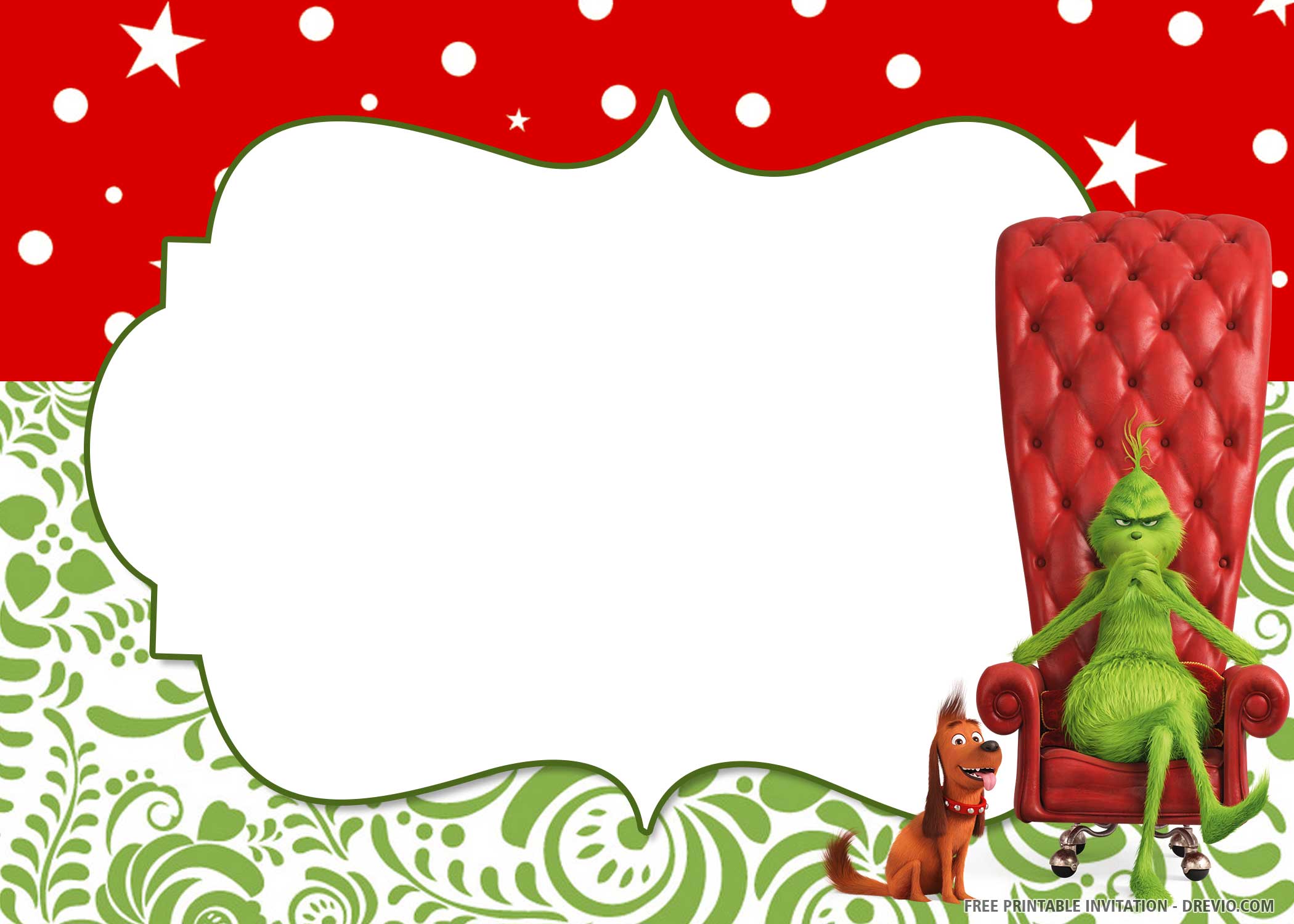 Grinch Party Invitation Template