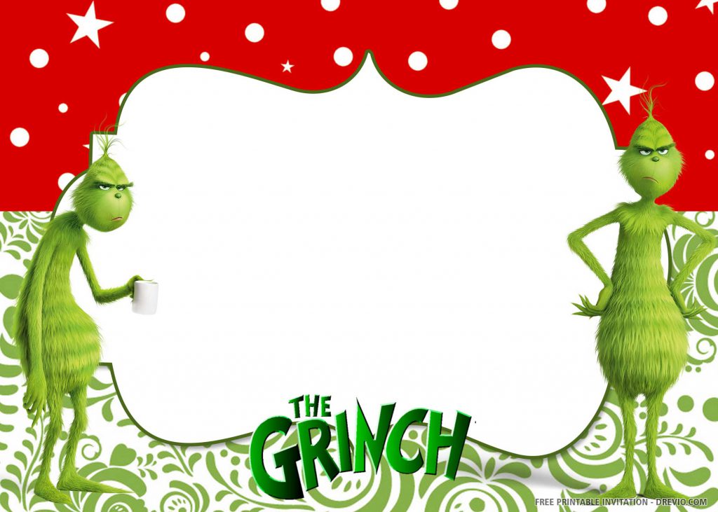  FREE PRINTABLE Grinch Birthday Invitation Templates Download Hundreds FREE PRINTABLE