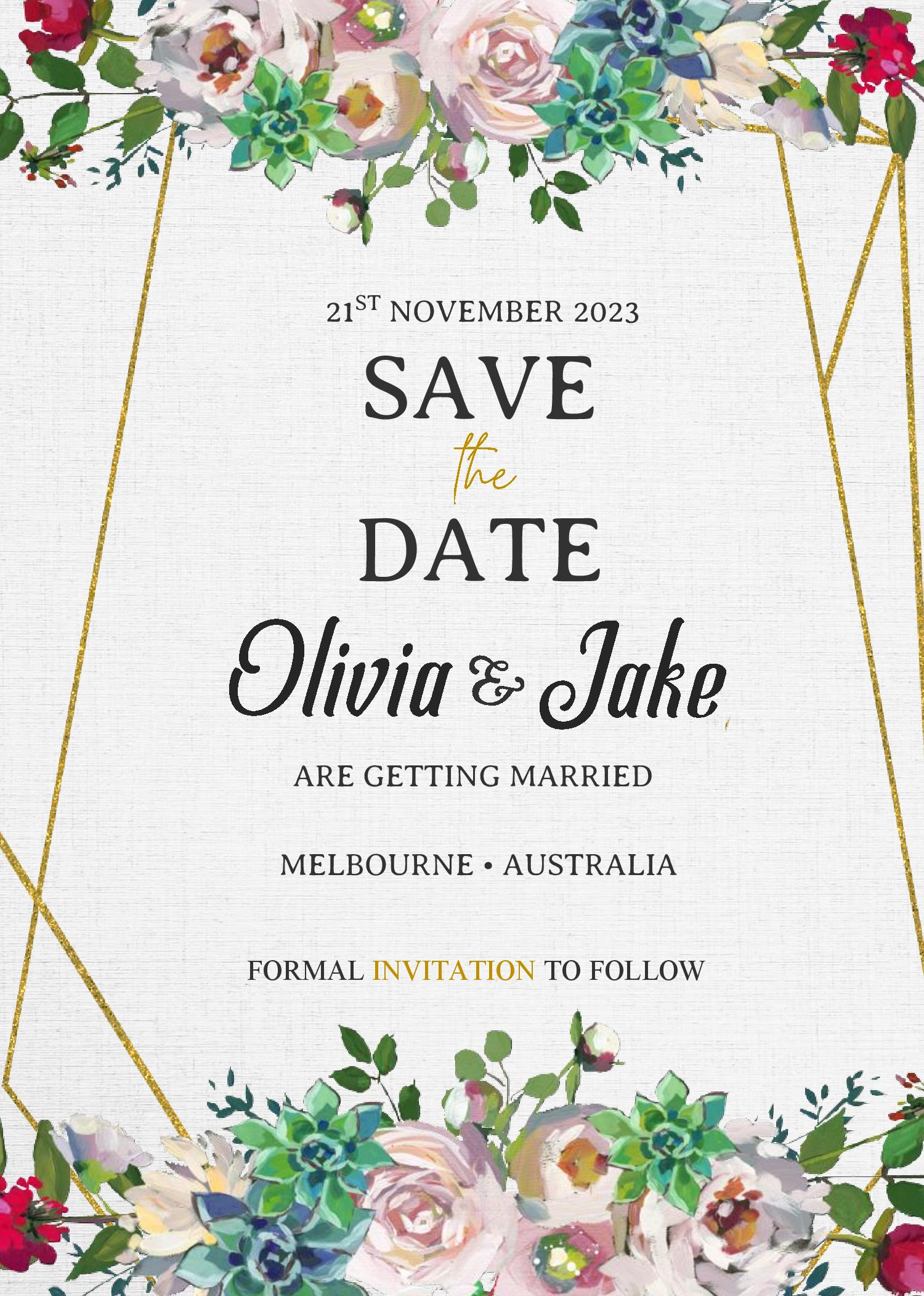 Save The Date Invitation Templates Editable With MS Word Download
