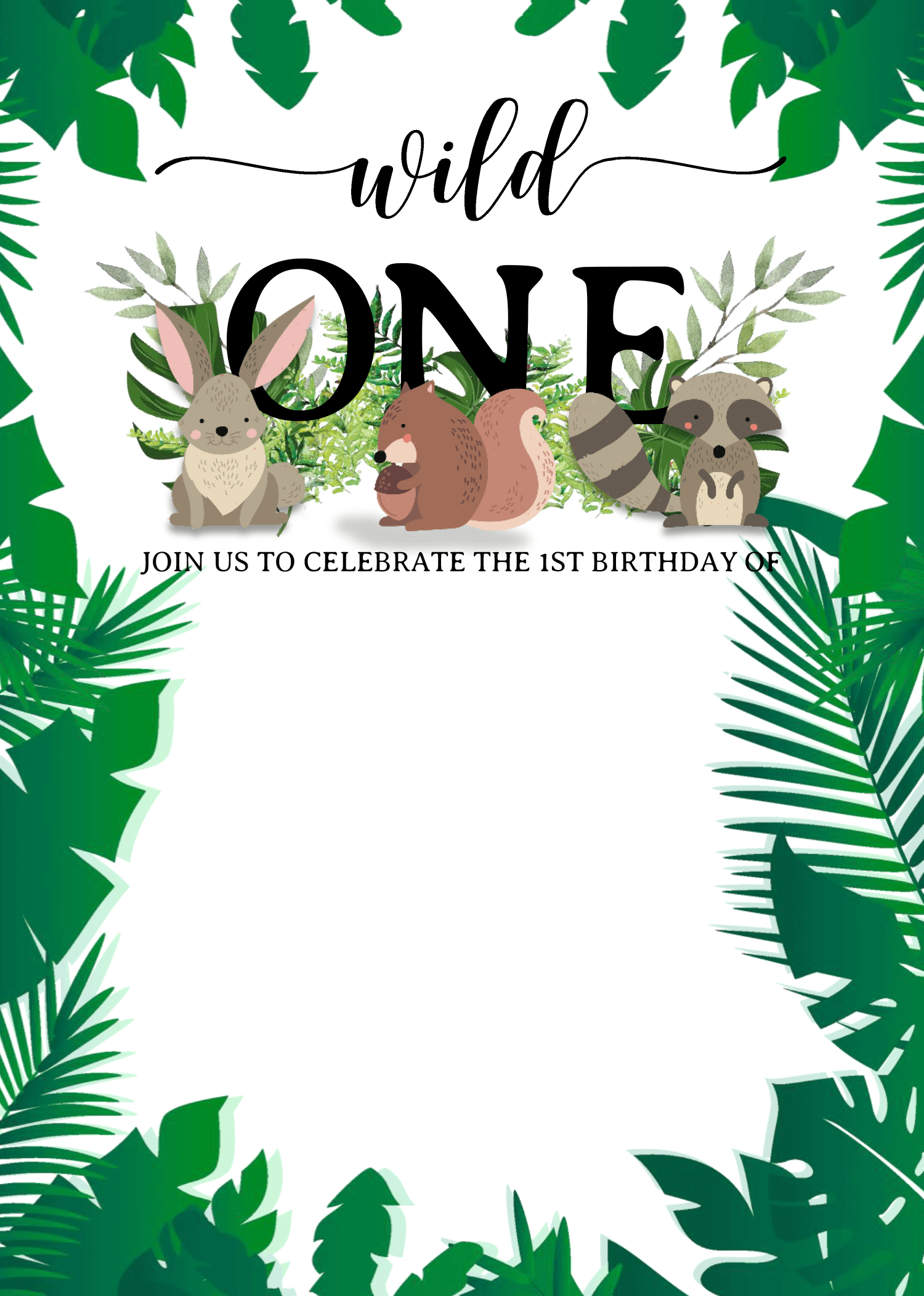 Wild One Invitation Templates Editable With MS Word Download