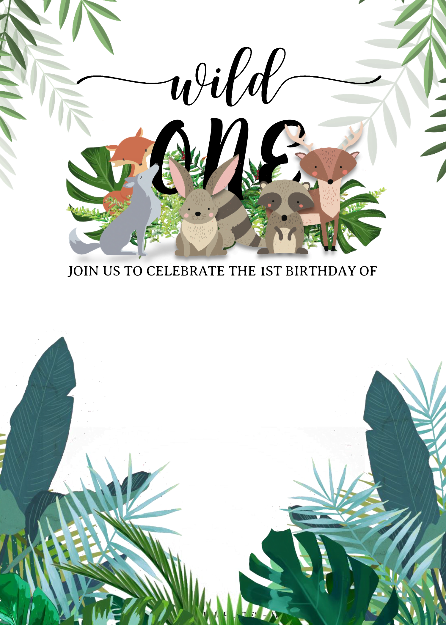 Wild One Invitation Templates Editable With MS Word Download