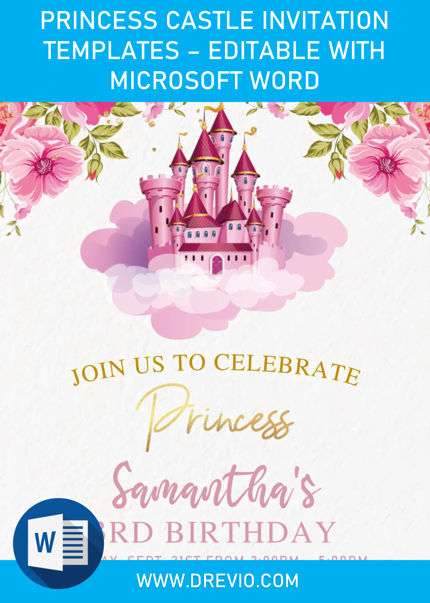 Princess Castle Invitation Templates Editable With Microsoft Word Download Hundreds Free Printable Birthday Invitation Templates