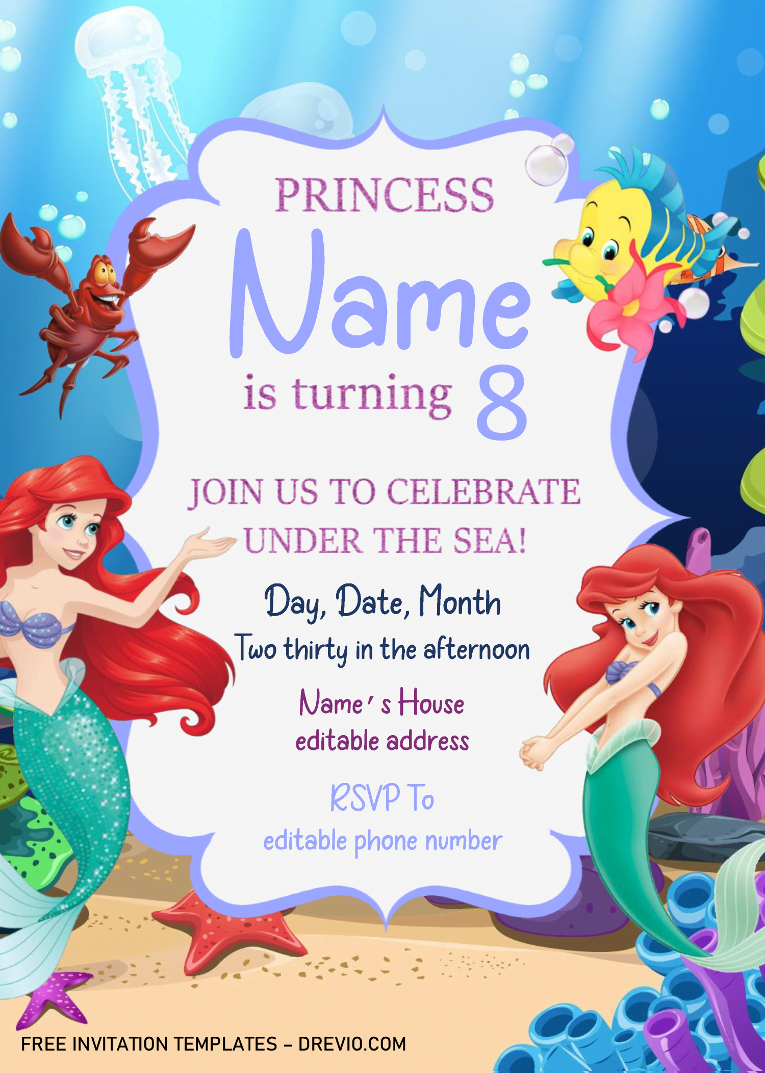 little-mermaid-birthday-invitation-templates-editable-docx