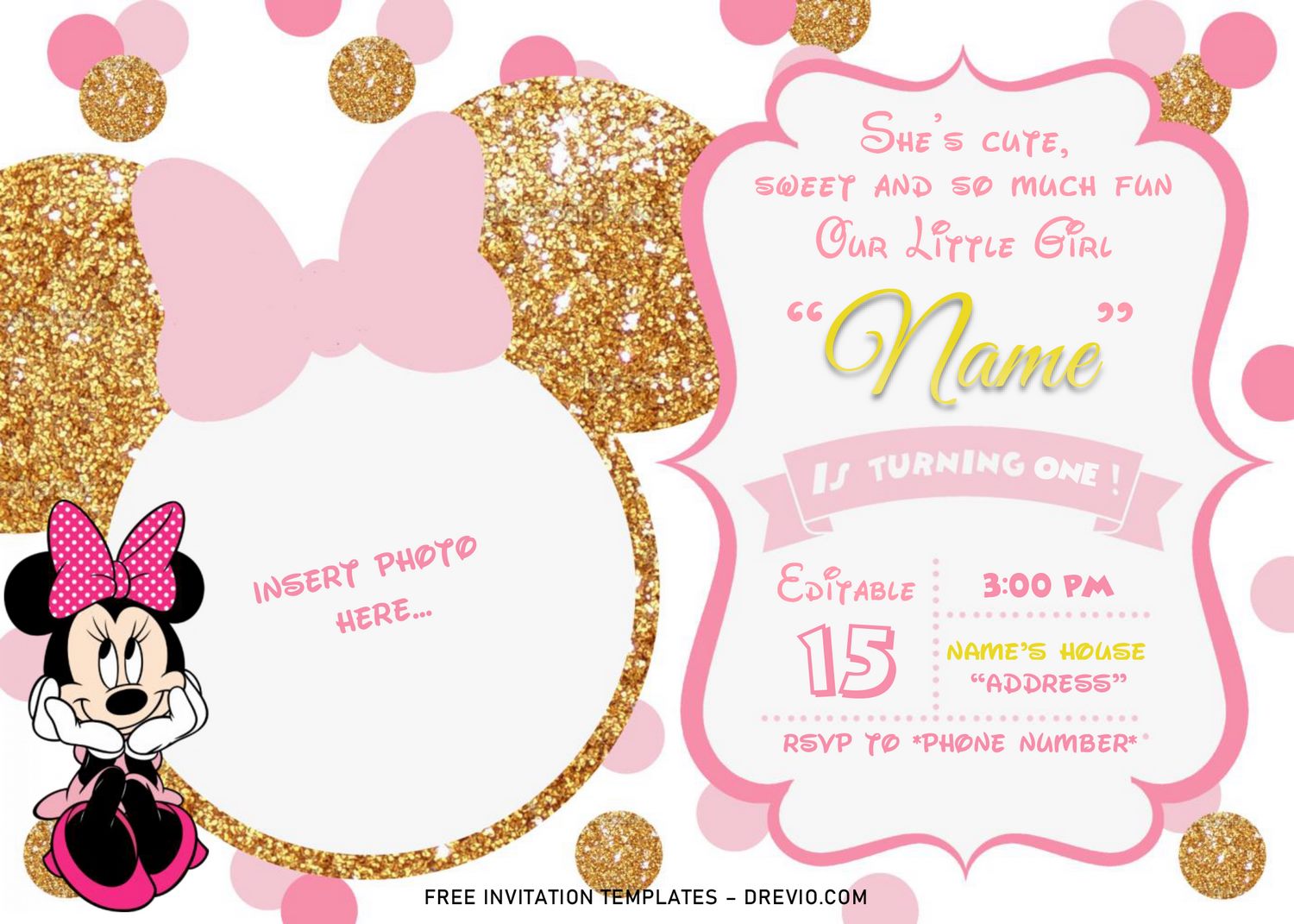 Free Printable Minnie Mouse Baby Shower Templates
