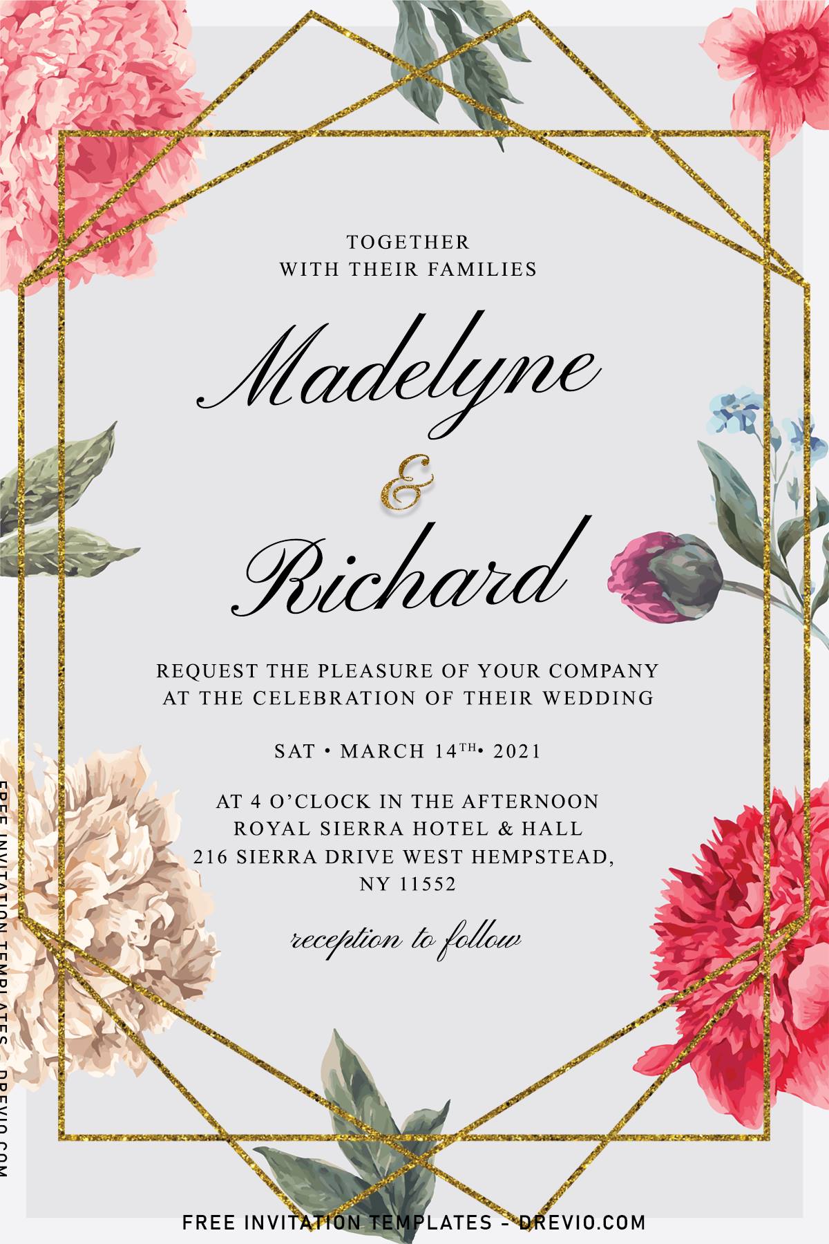 7+ Botanical Garden Inspired Floral Wedding Invitation Templates ...