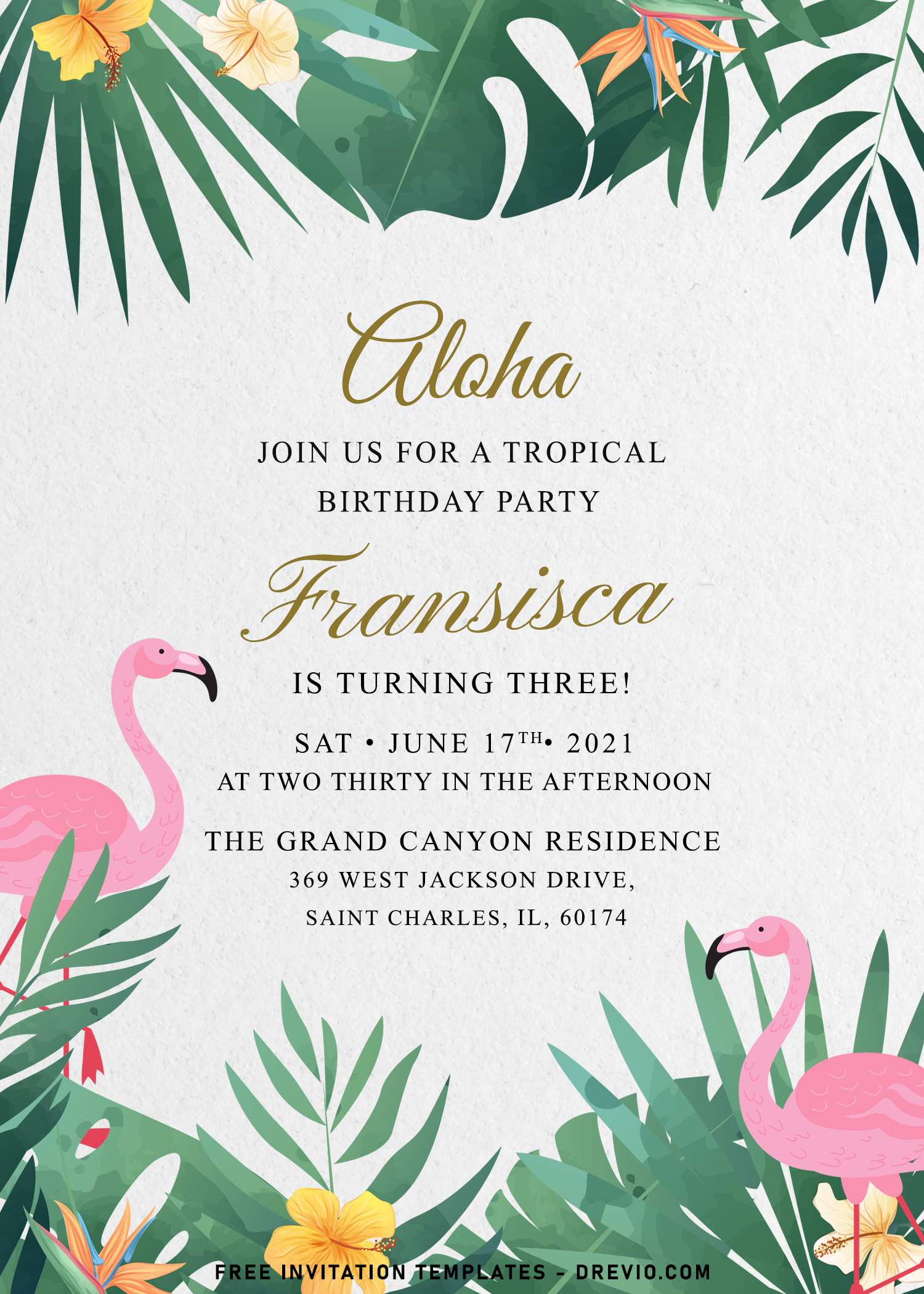 7 Flamingo Birthday Invitation Templates For Your Kid S Tropical Summer Birthday Party Download Hundreds Free Printable Birthday Invitation Templates