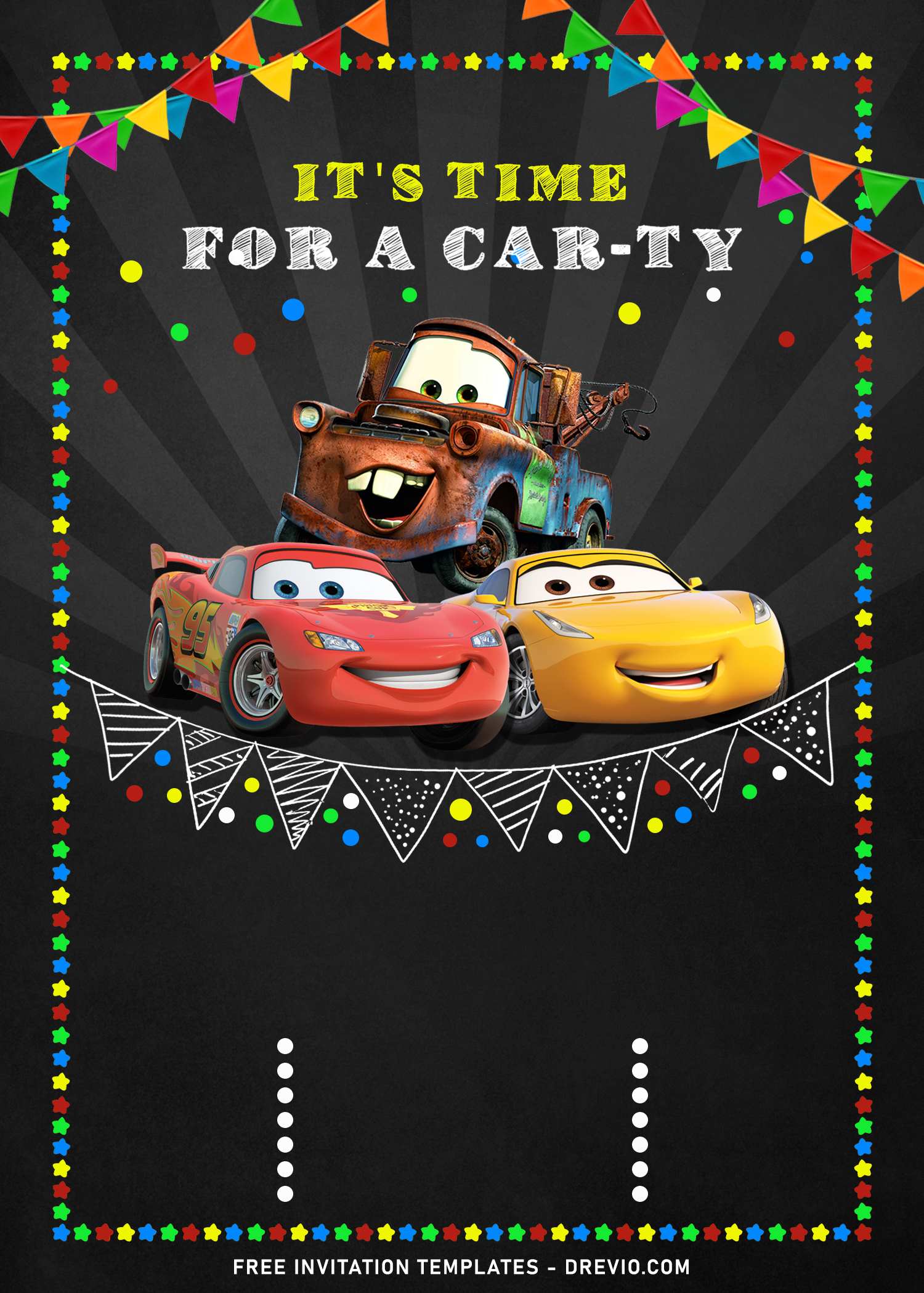 Cars Disney Invitation Template