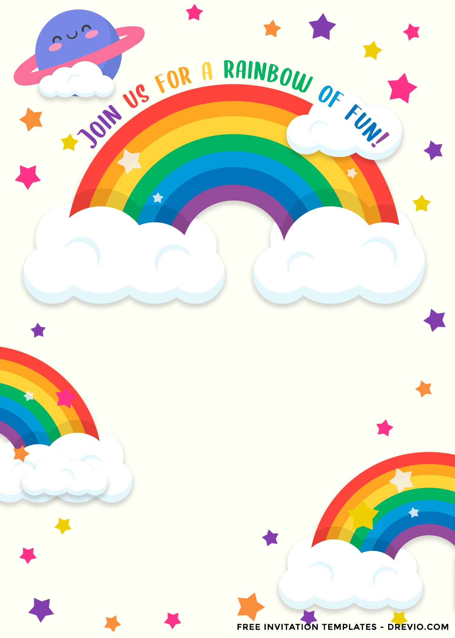 9+ Colorful Rainbow Invitation Card Templates For Your Delightful