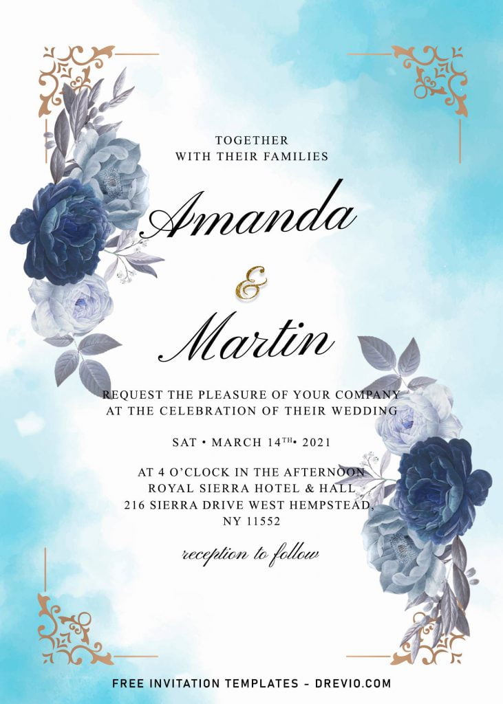 7-dazzling-watercolor-blue-roses-wedding-invitation-templates