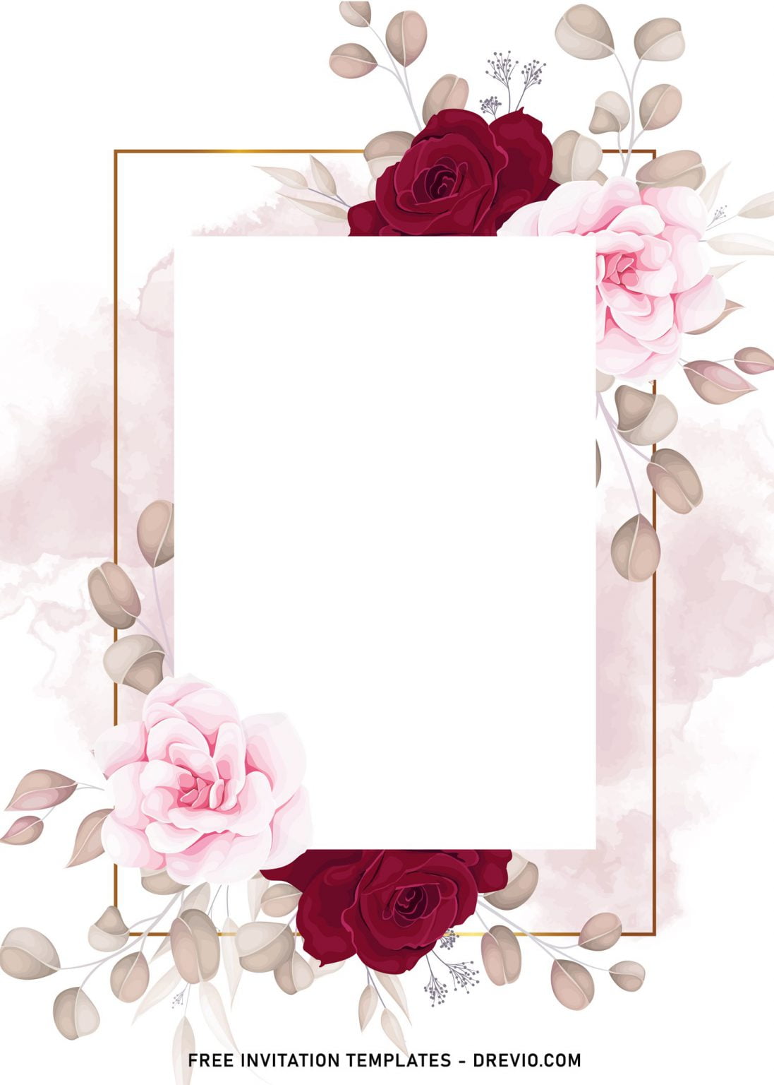 Rose Invitation Template