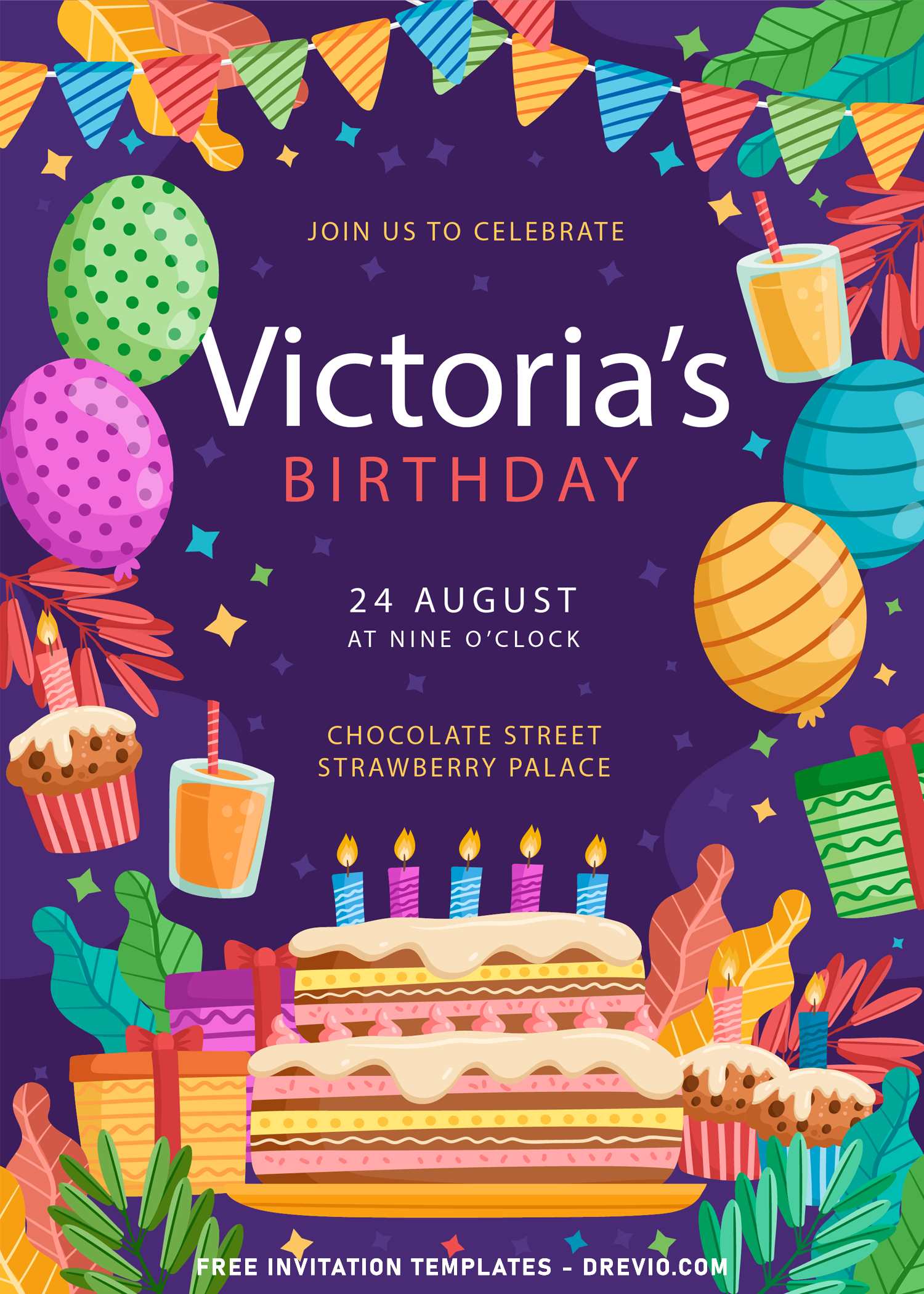 Birthday Invite Template Free