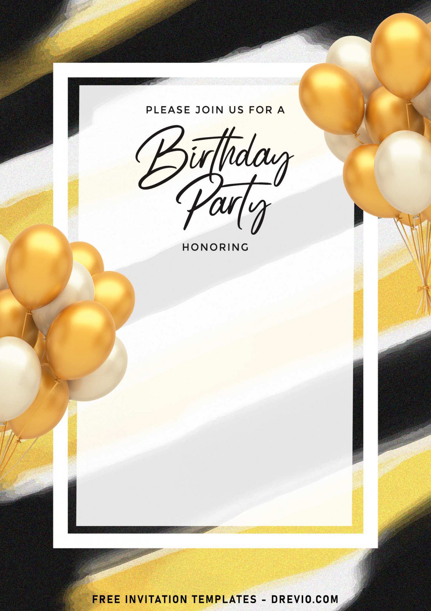 11+ Elegant Gold Birthday Invitation Templates Download Hundreds FREE