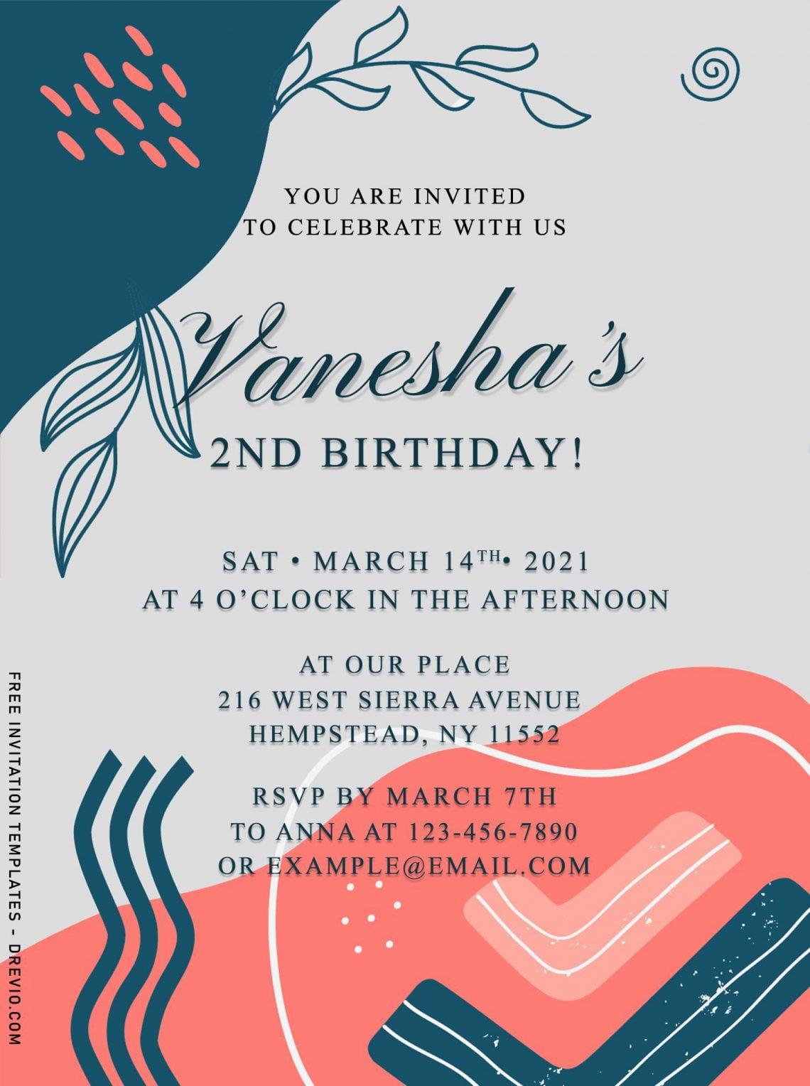 9+ Creative Memphis Style Birthday Invitation Templates For Your Kids