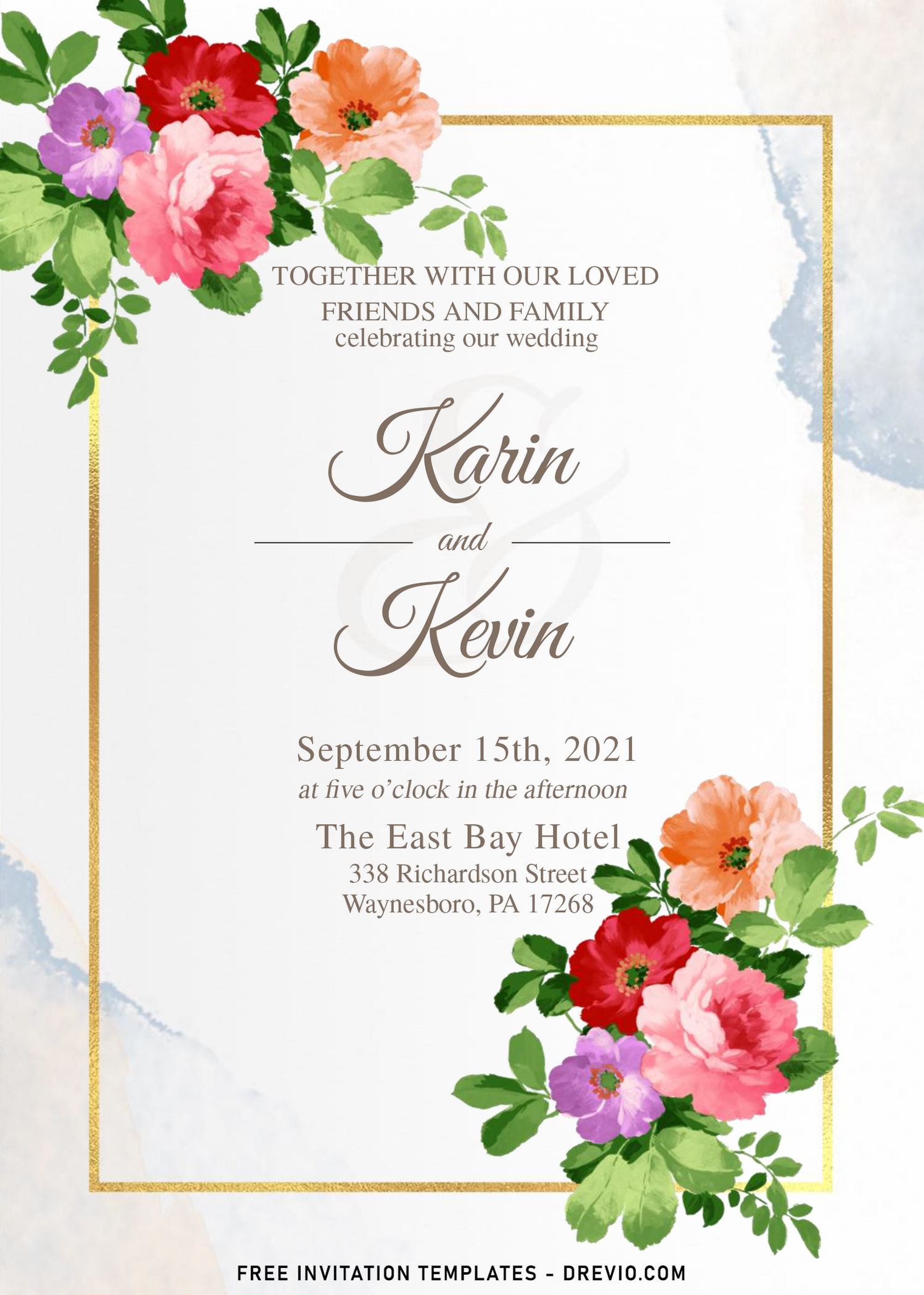 7+ beautiful watercolor wedding invitation templates for your