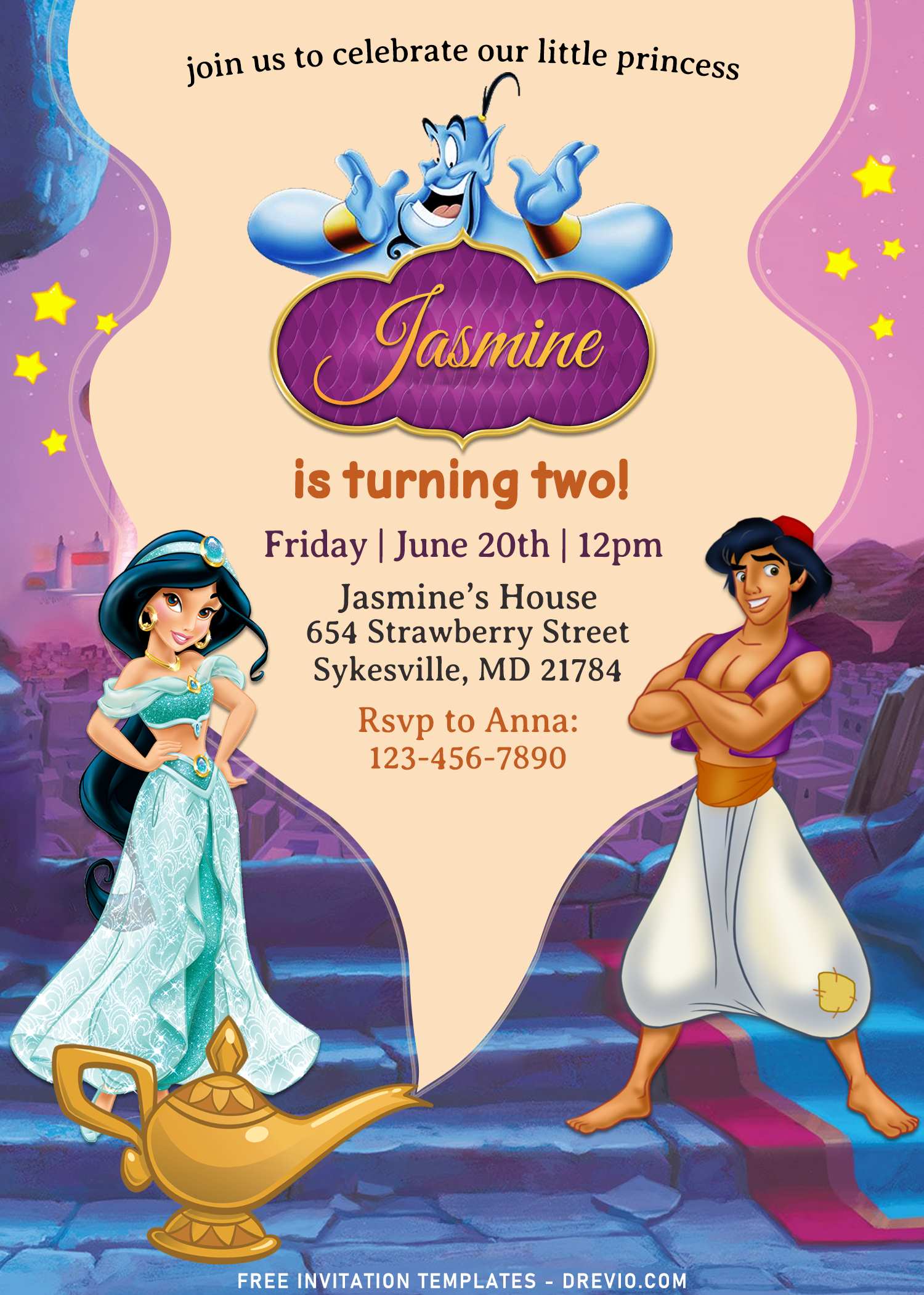 7+ Aladdin Birthday Invitation Templates | Download Hundreds FREE PRINTABLE Birthday  Invitation Templates